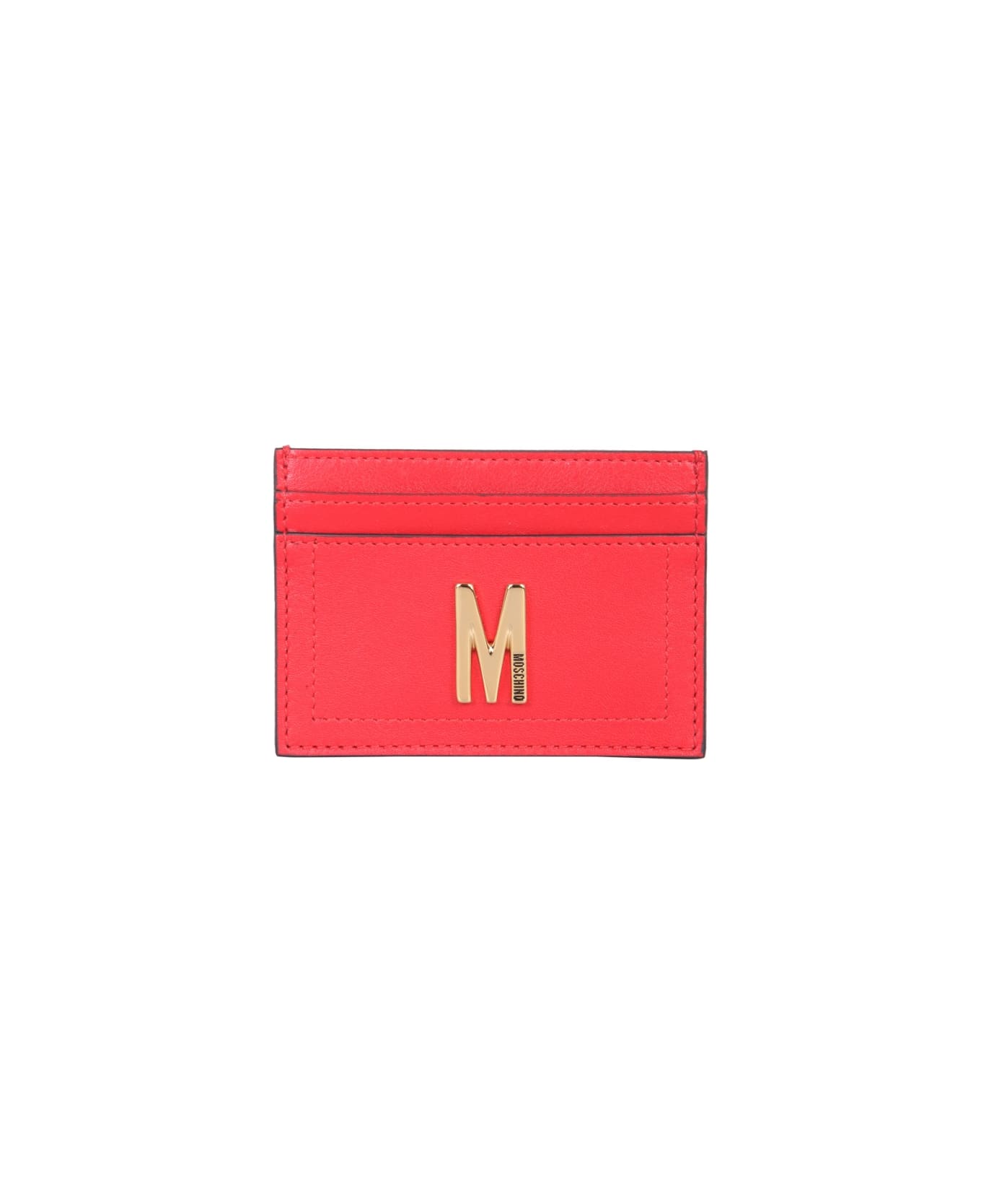 Moschino Leather Card Holder - RED