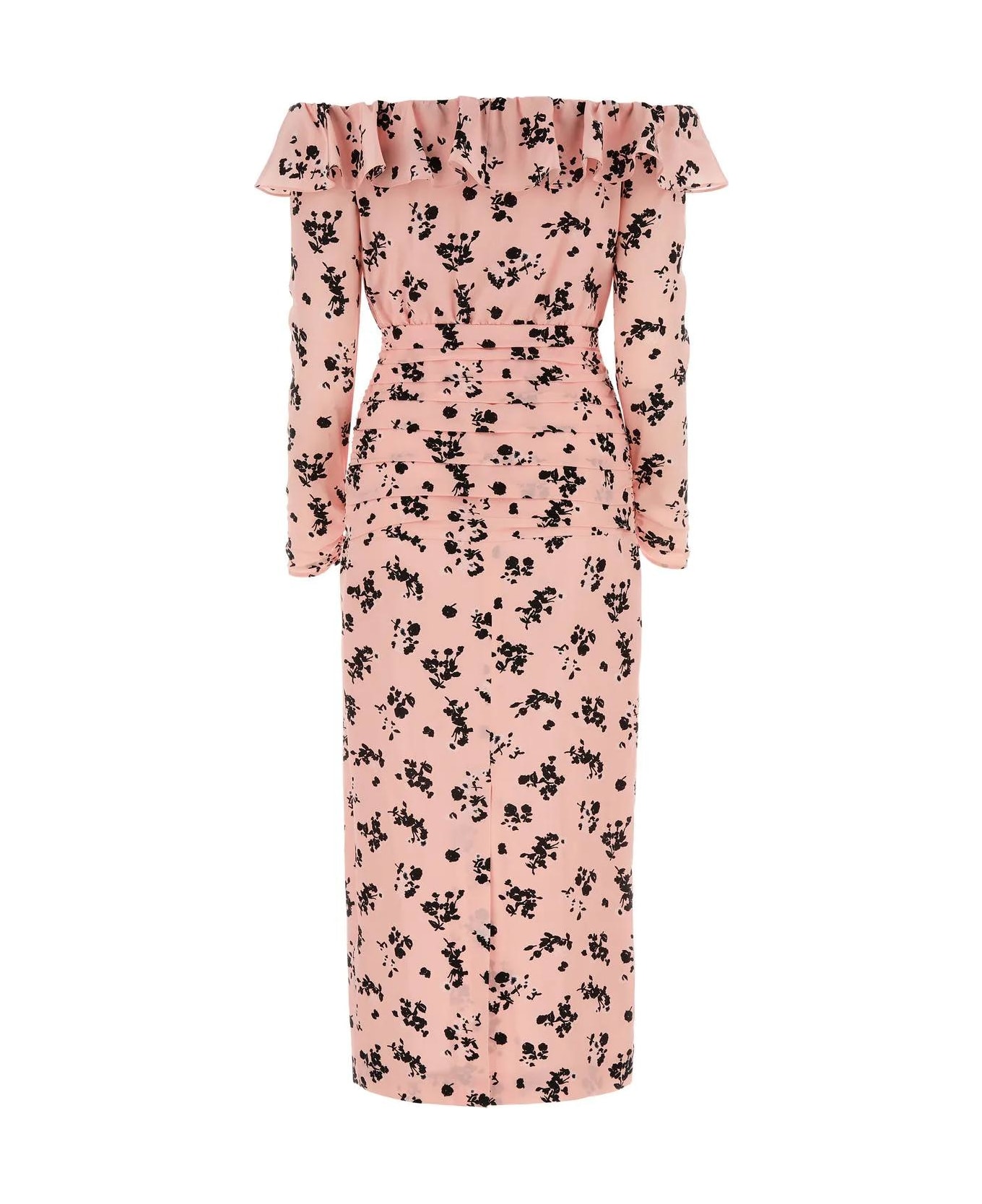 Alessandra Rich Printed Silk Dress - Light Pink