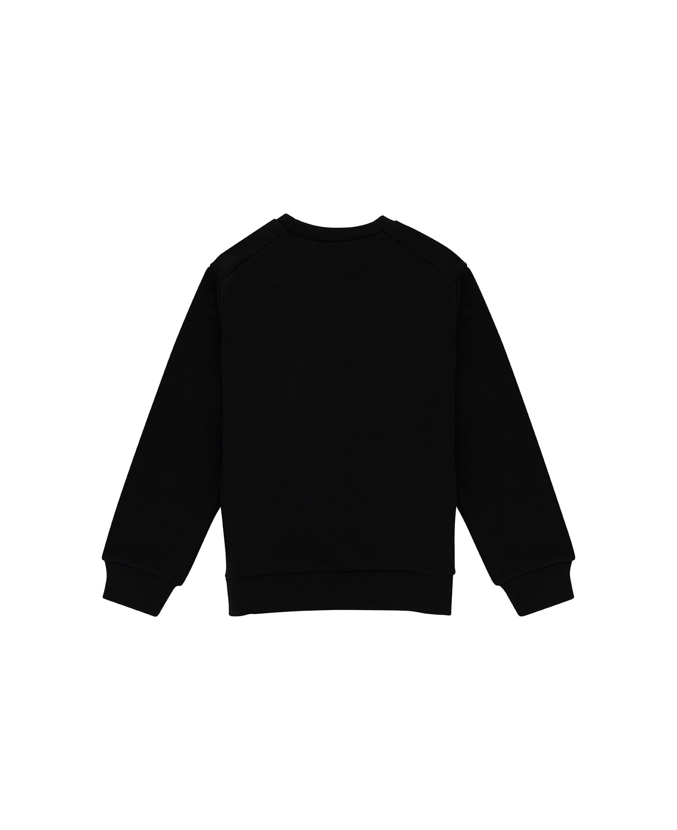 Marni Black Crewneck Sweatshirt With Contrasting Logo Print In Cotton Boy - Black