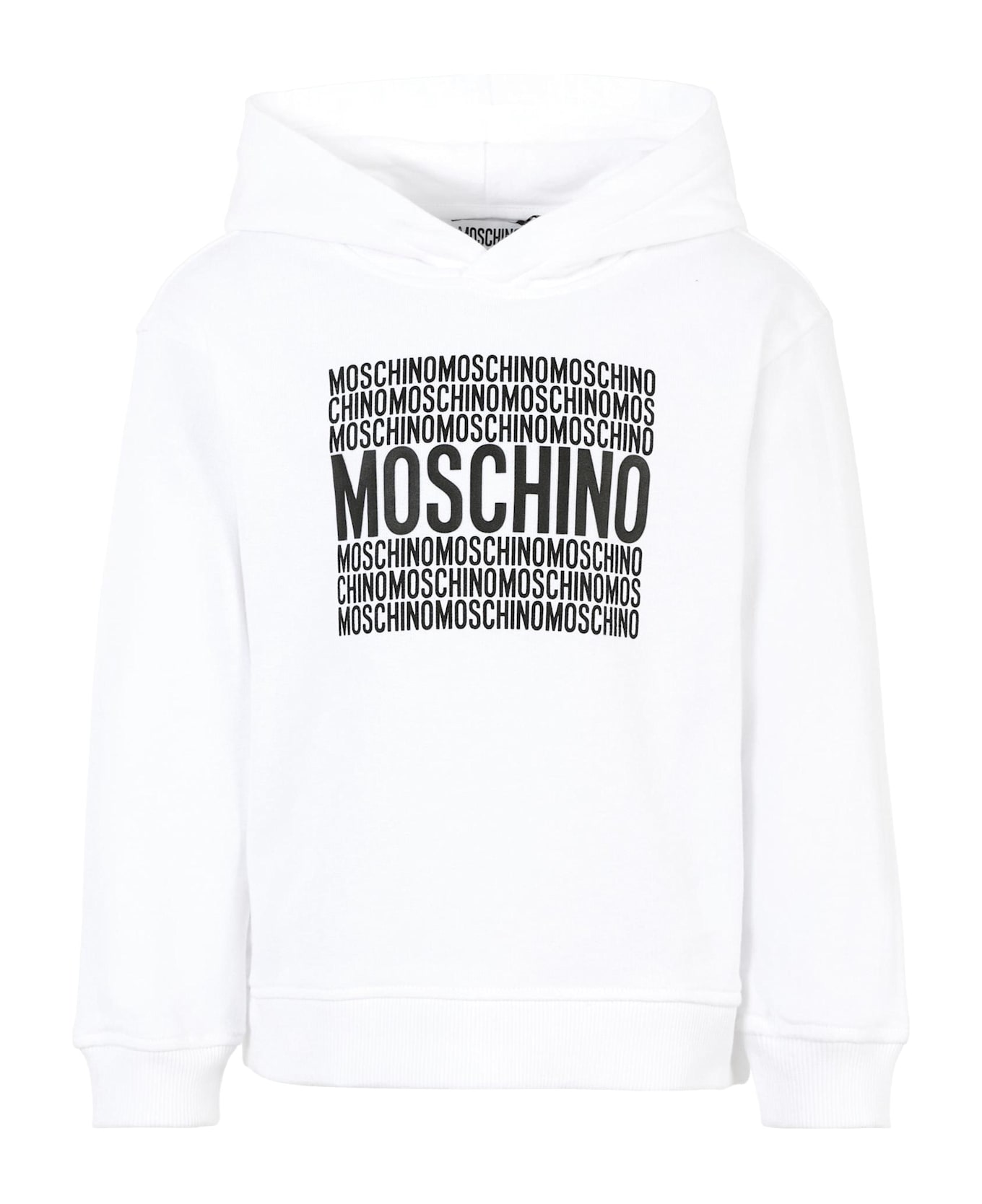 Moschino White Sweatshirt For Kids With Logo - White