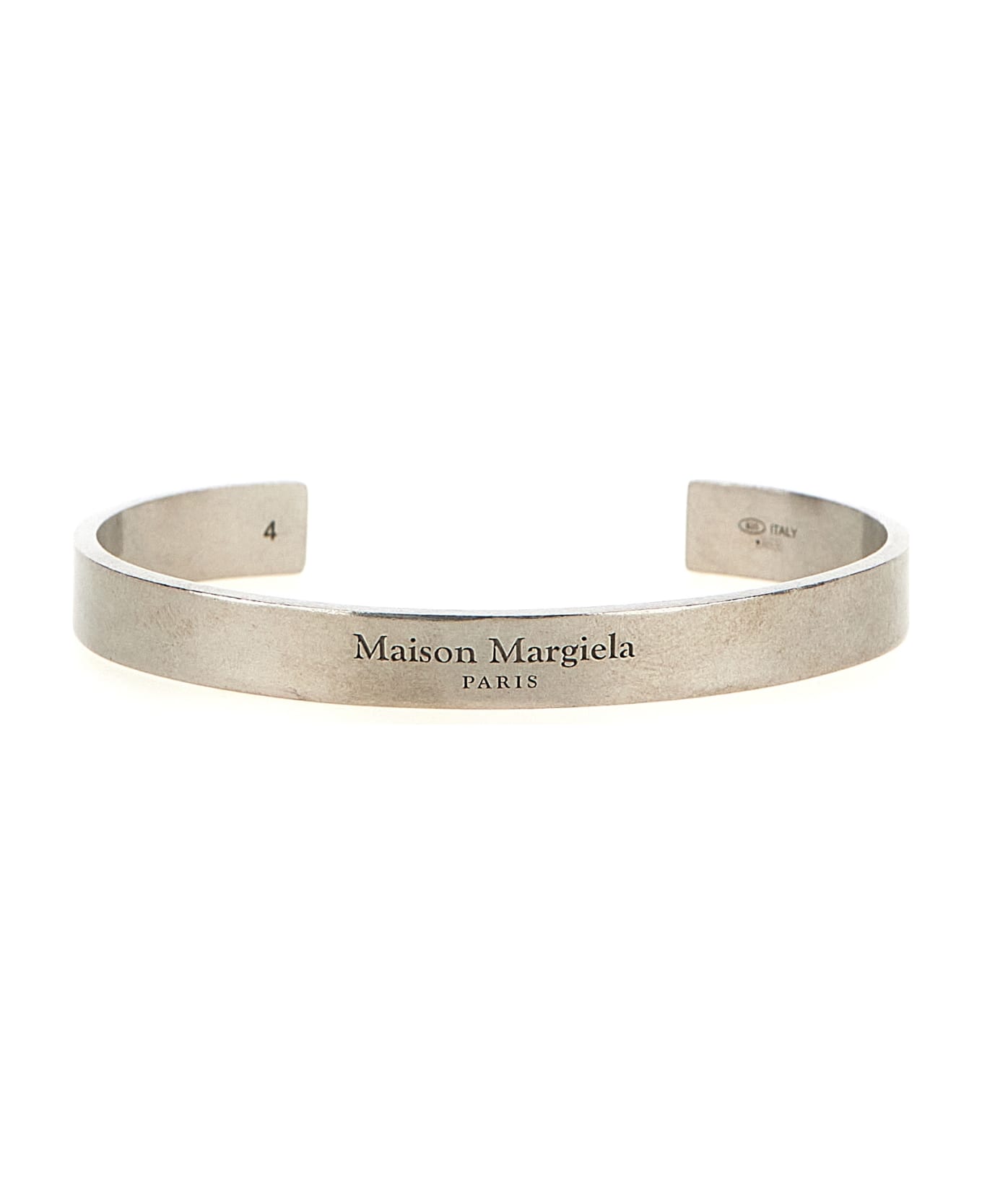 Maison Margiela 'logo Reference' Bracelet - Silver