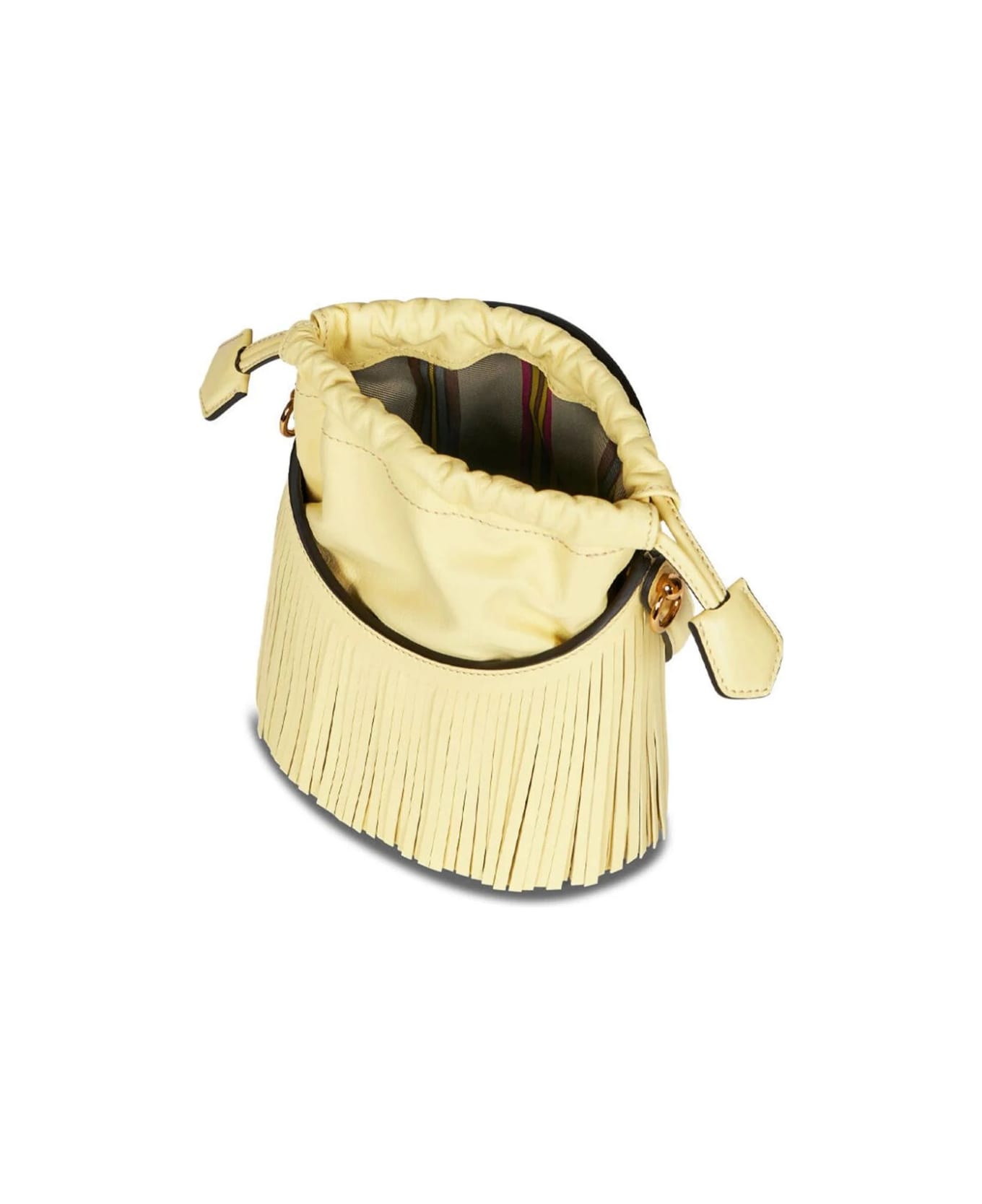 Etro Yellow Saturno Mini Bag With Fringes - Yellow トートバッグ