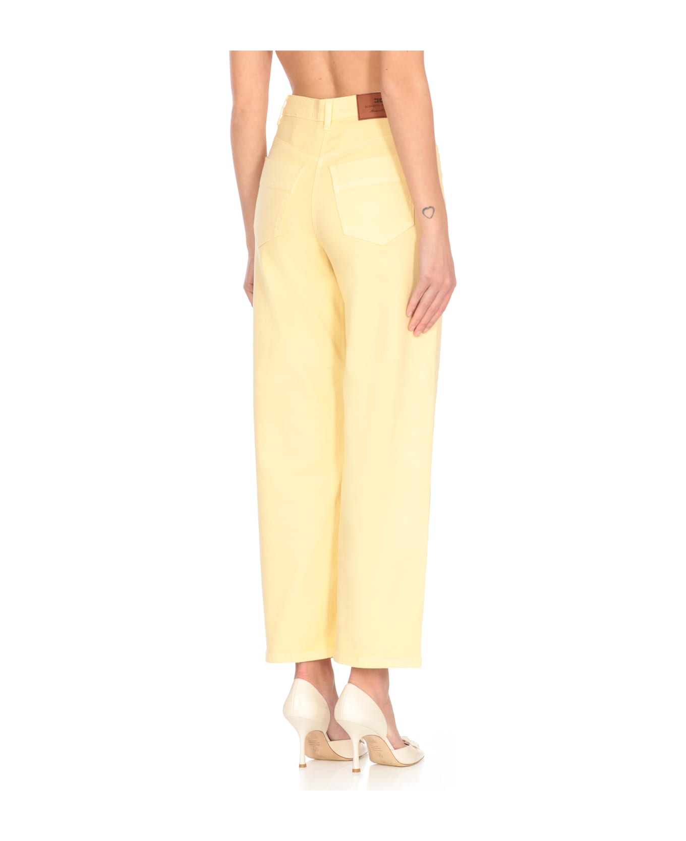 Elisabetta Franchi Cotton Jeans - Yellow
