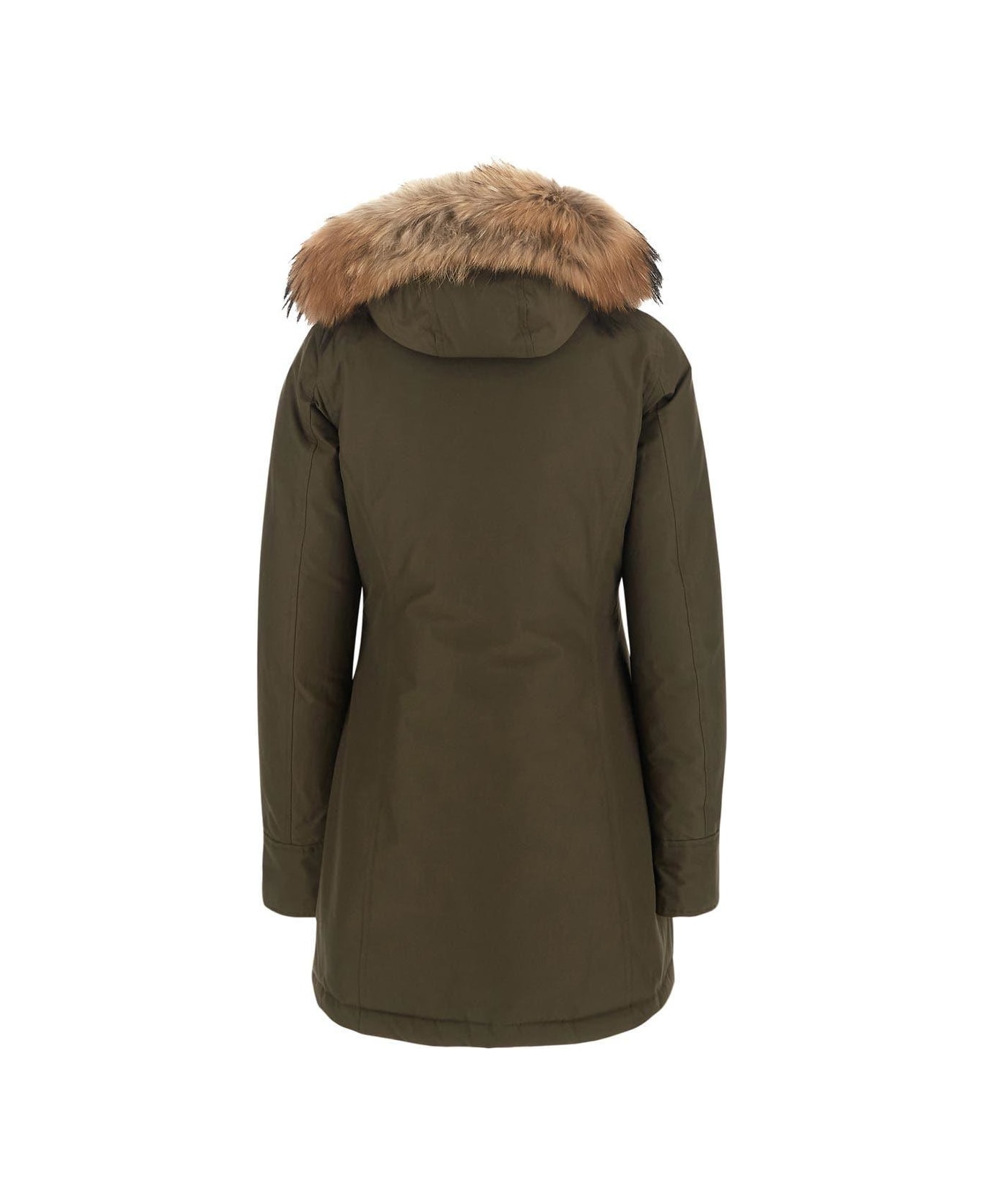 Woolrich Arctic Raccoon Parka - Green