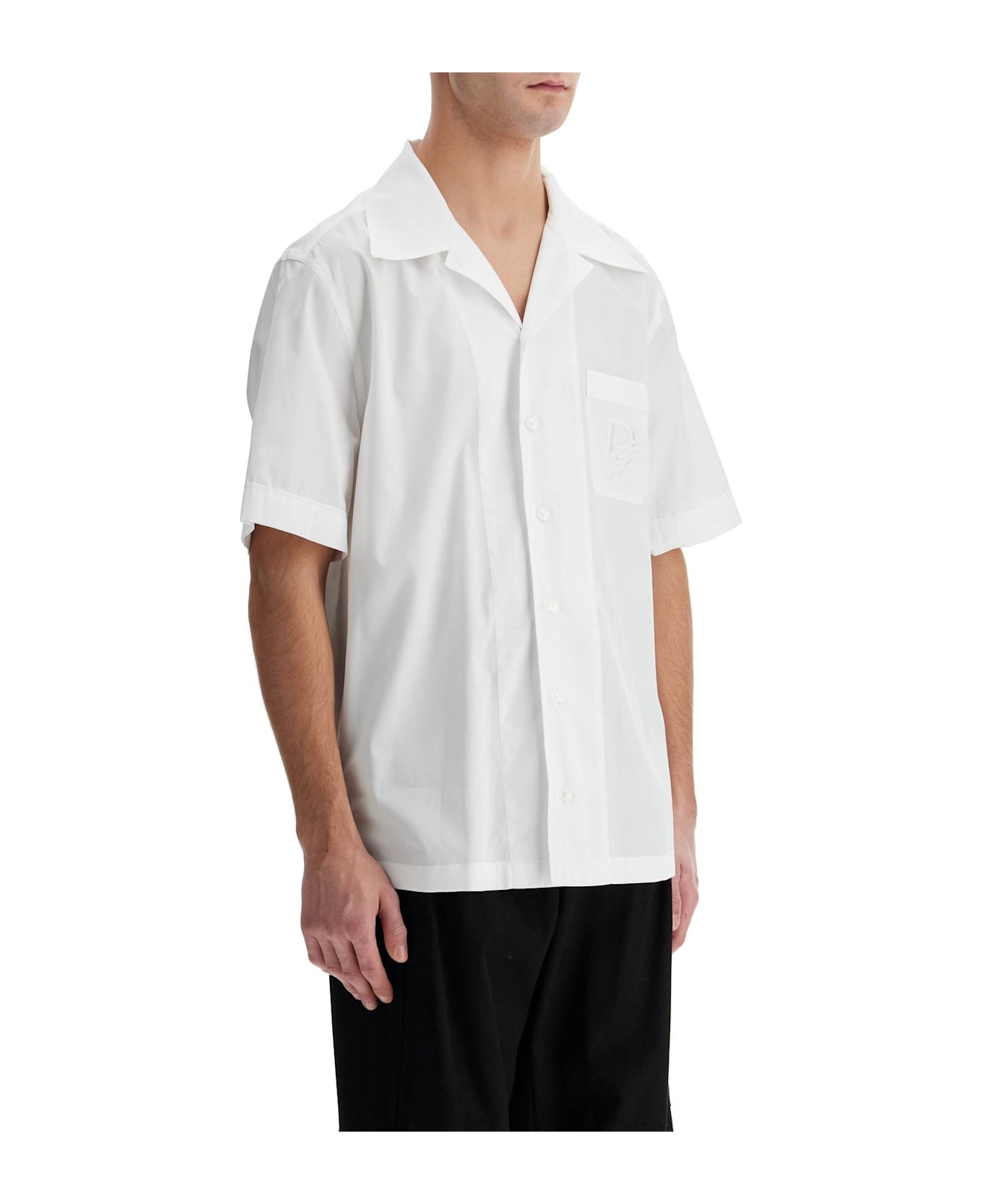 Dolce & Gabbana Short-sleeved Shirt With Pocket - BIANCO OTTICO (White)