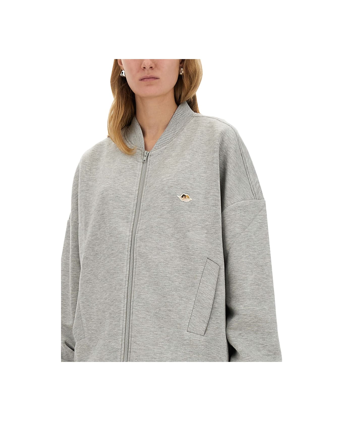 Fiorucci Zippered Sweatshirt "angel" - GREY