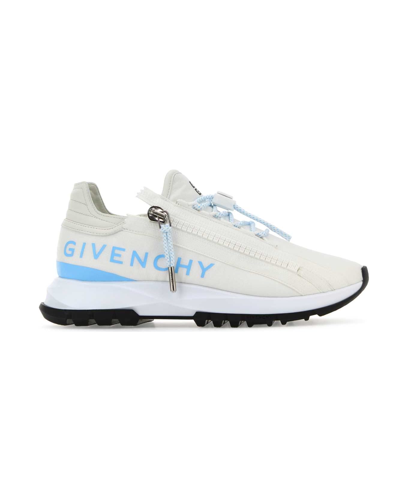 Givenchy White Fabric And Leather Spectre Sneakers - WHITEBLUE