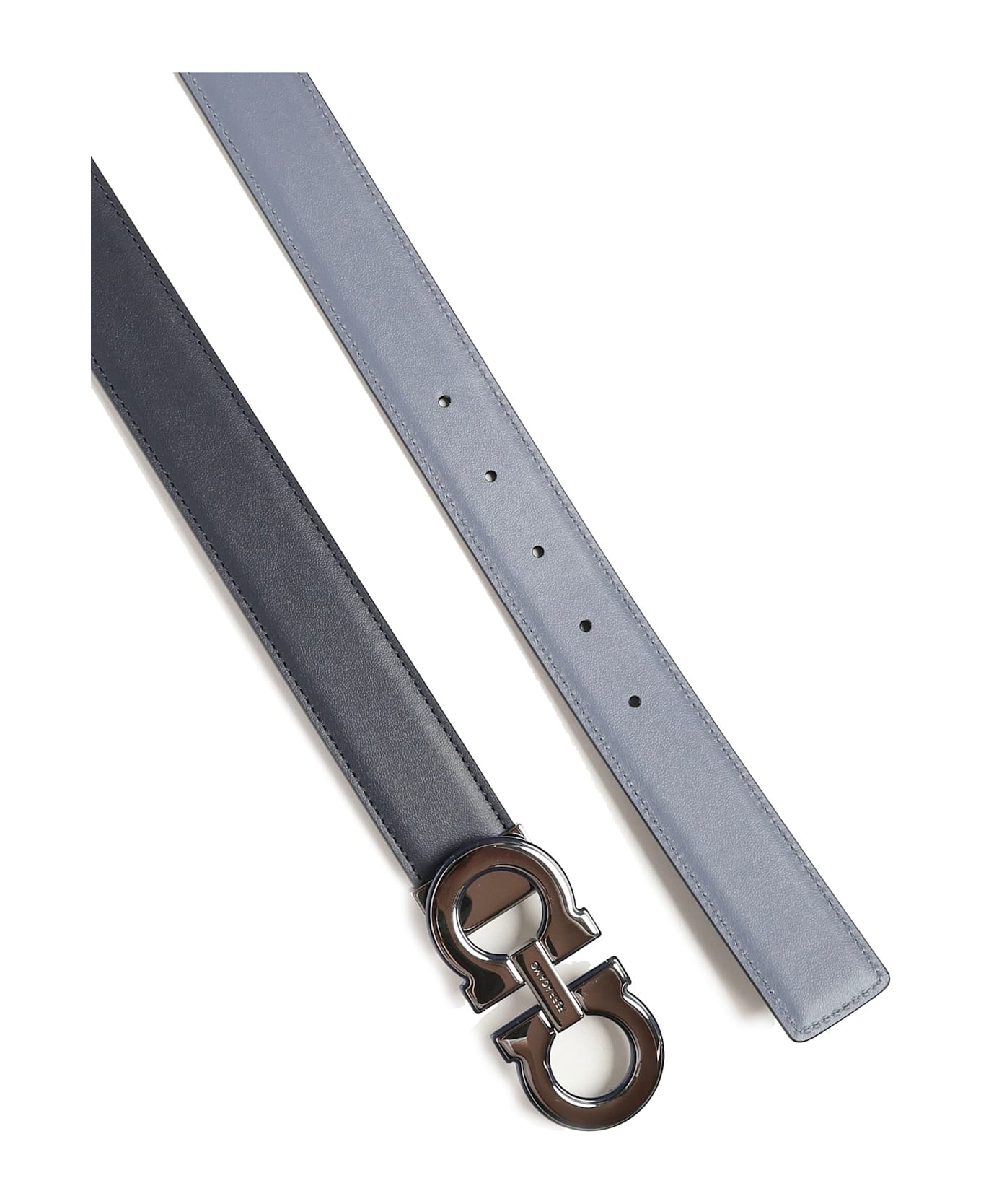 Ferragamo Reversible Gancini Belt - Blue