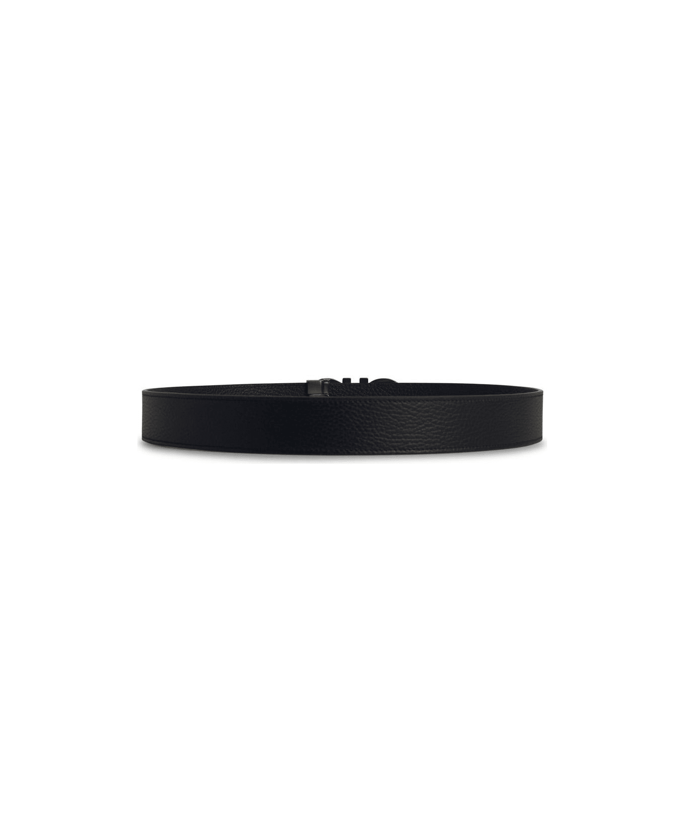 Ferragamo Reversible Black Leather Belt - Black