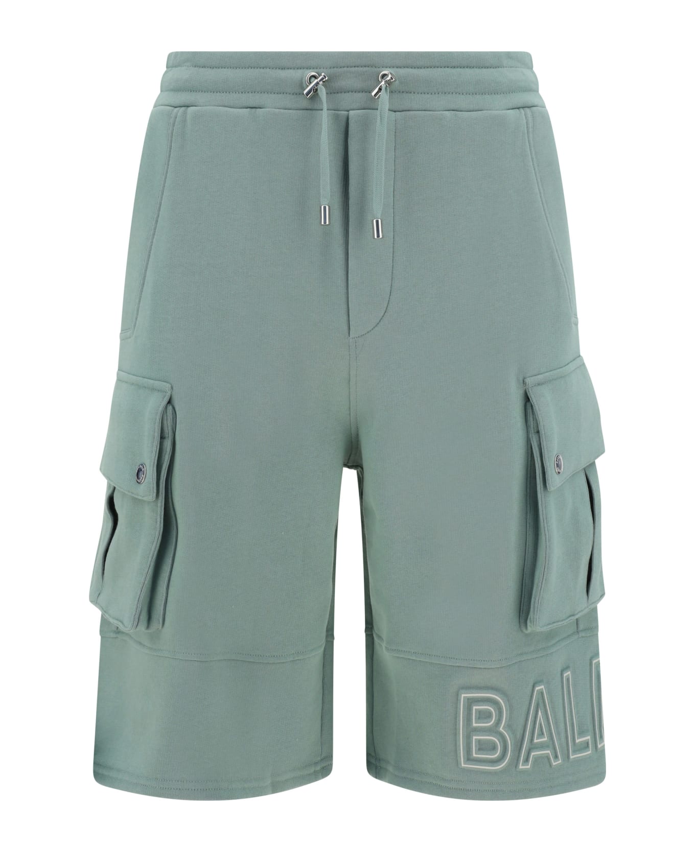 Balmain Cotton Bermuda Shorts - green ショートパンツ