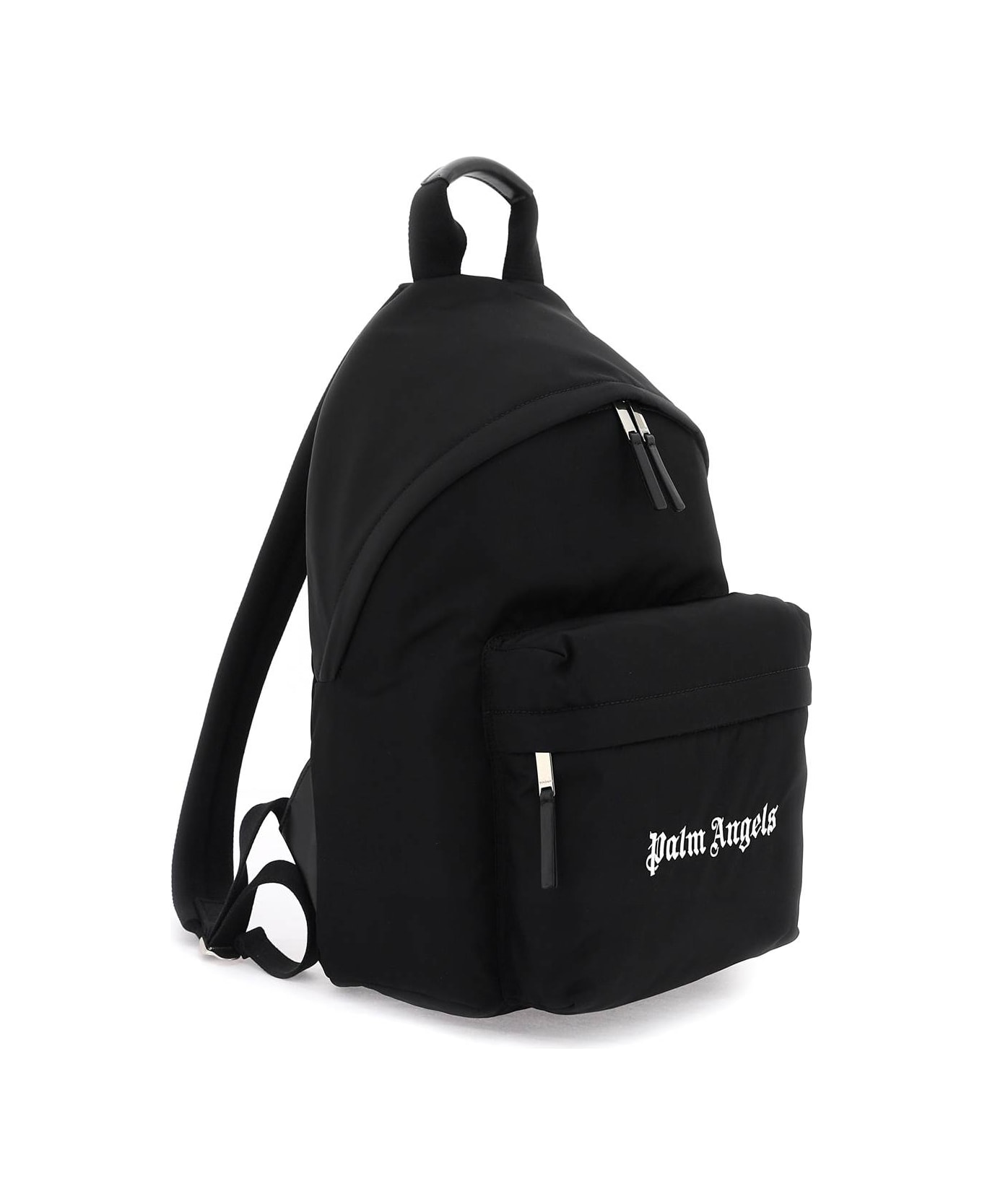 Palm Angels Logo Nylon Backpack - BLACK WHITE (Black) バックパック