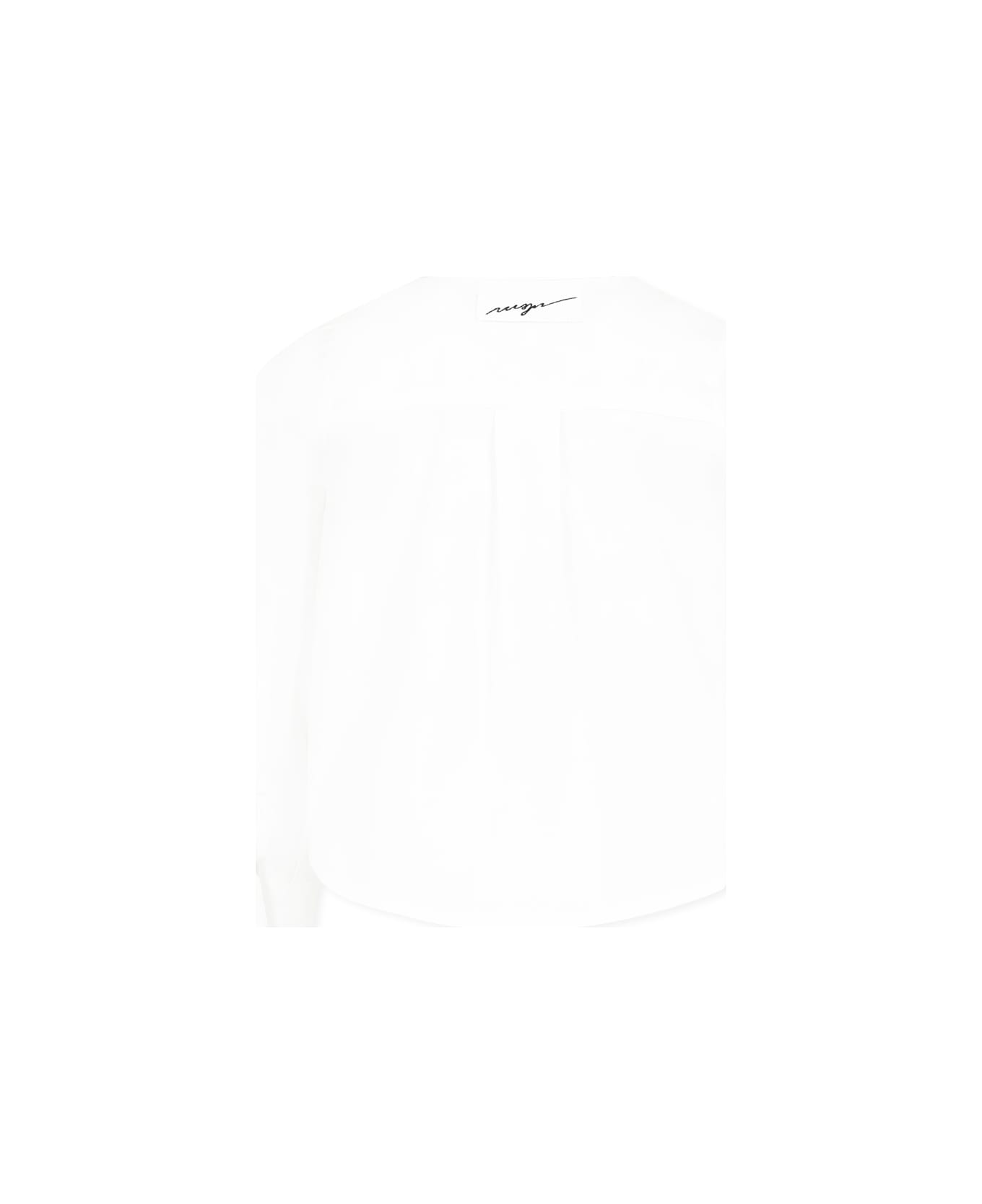 MSGM White Shirt For Girl With Logo - White
