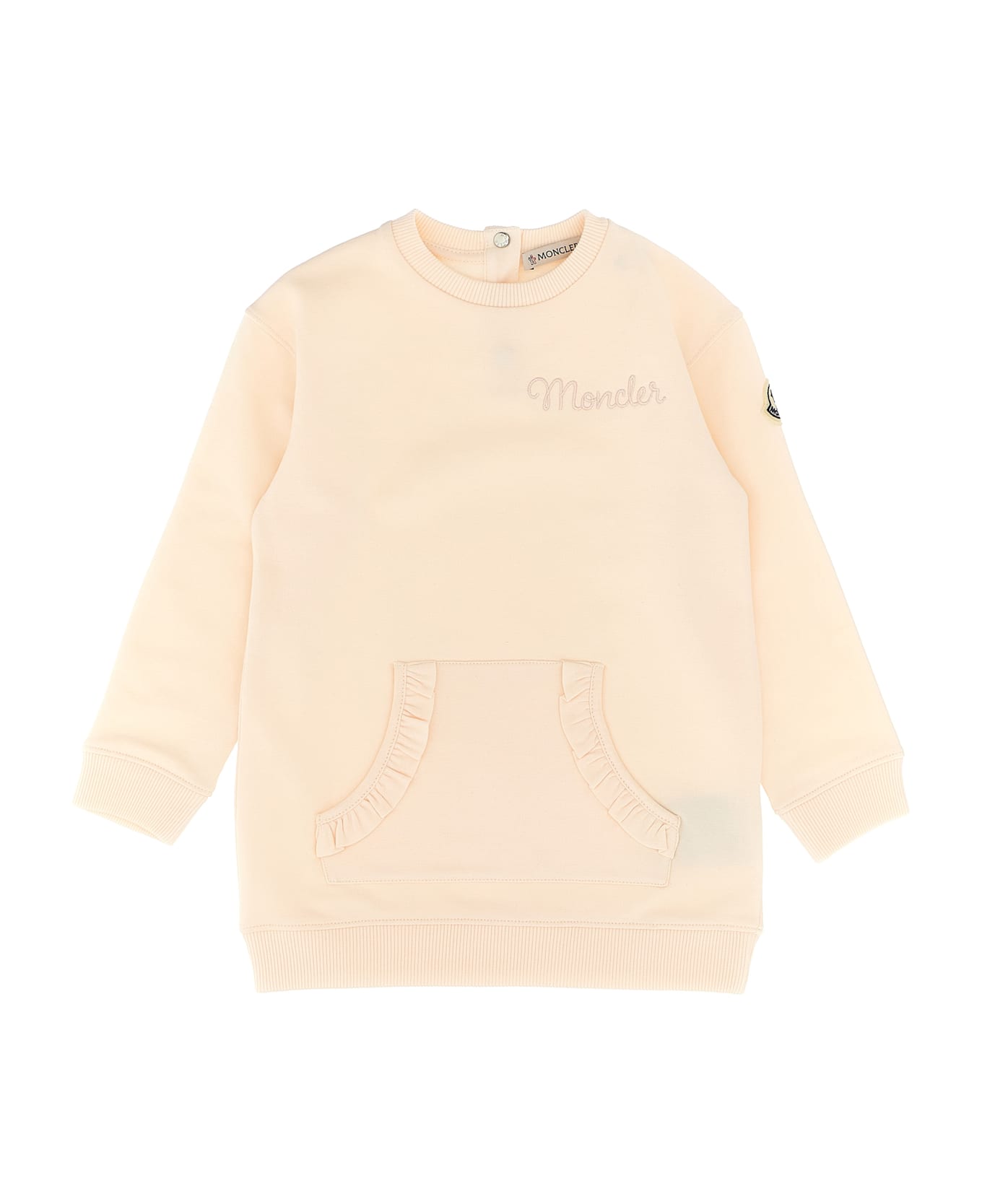 Moncler Logo Embroidery Dress - Pink