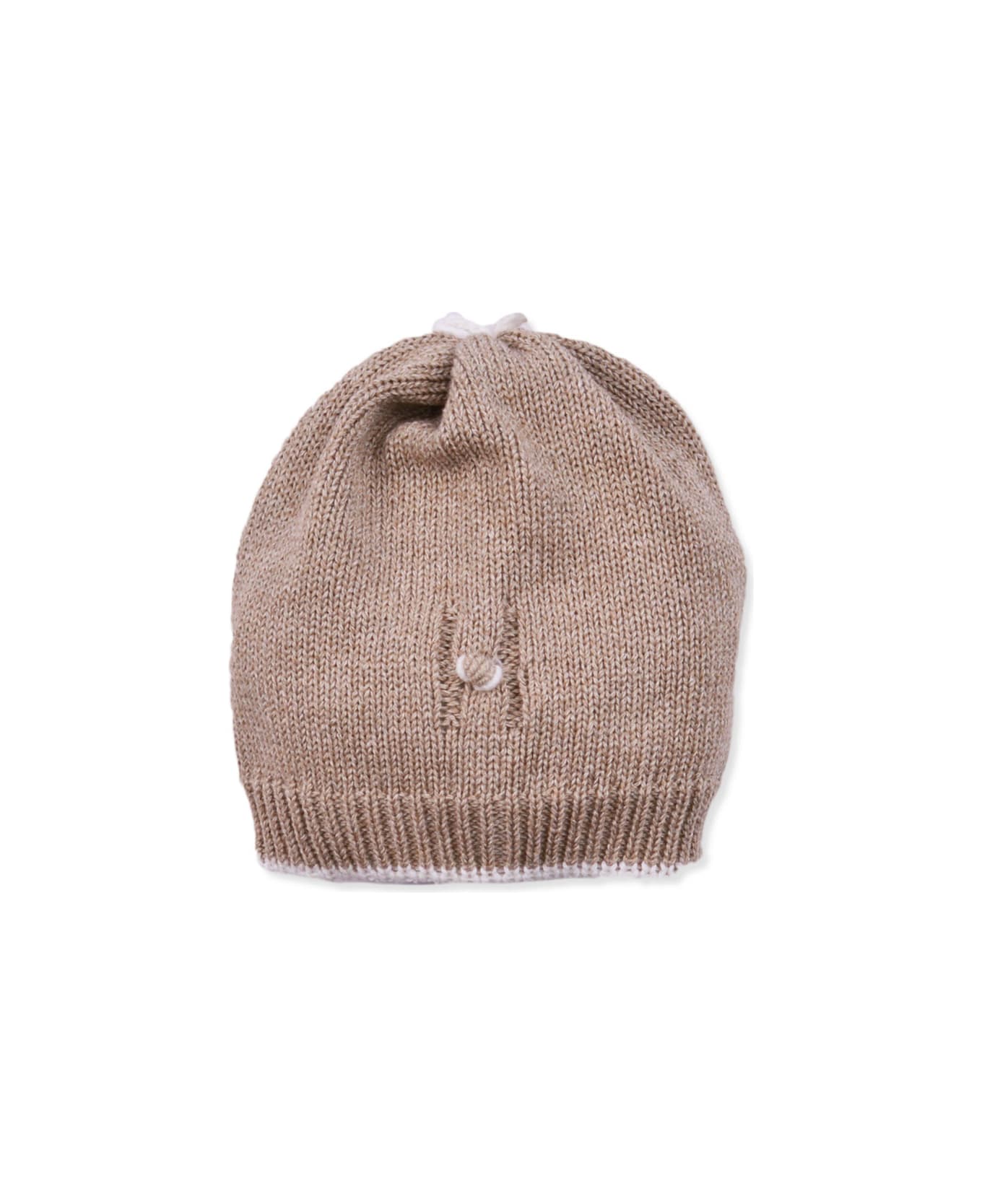 Piccola Giuggiola Cotton Knitted Hat - Brown アクセサリー＆ギフト