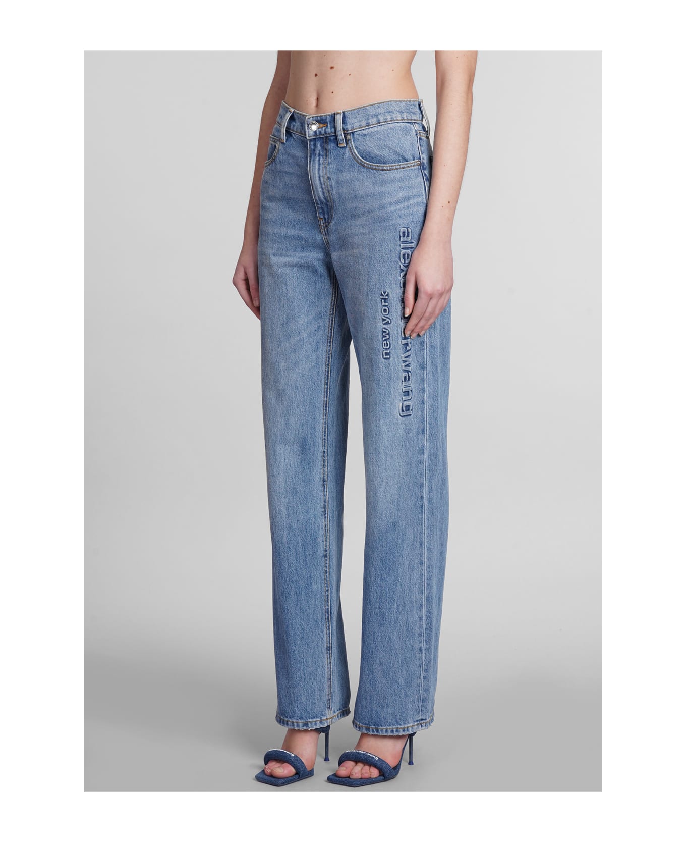 Alexander Wang Jeans In Blue Cotton - blue デニム