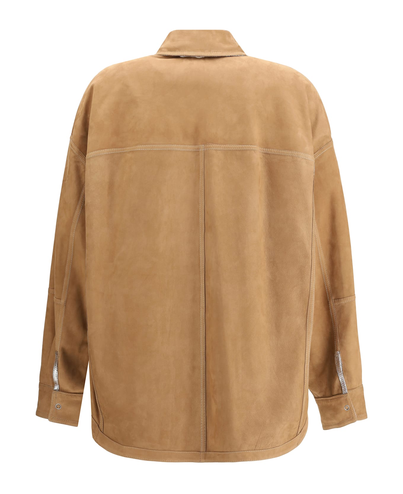 Brunello Cucinelli Oversize Leather Shirt