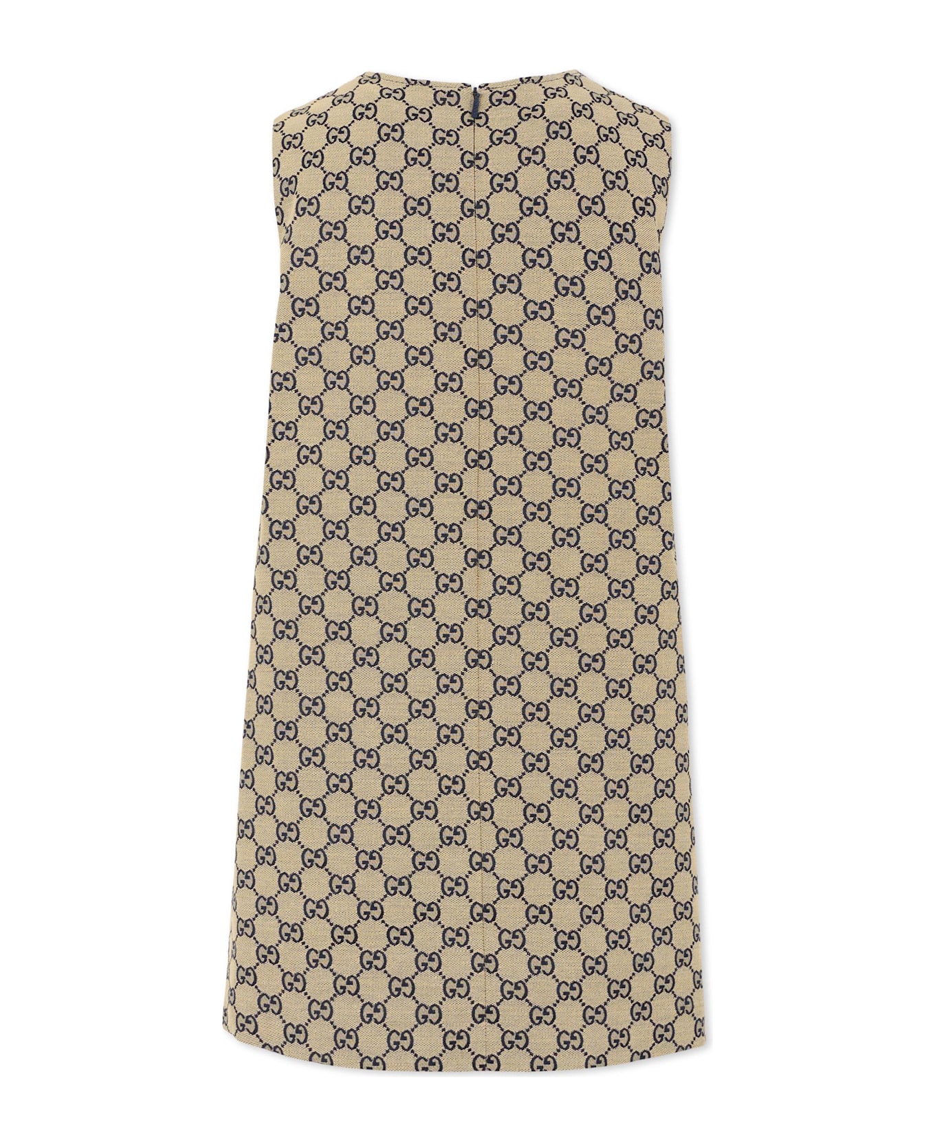 Gucci Beige Dress For Girl With Horsebit - Beige