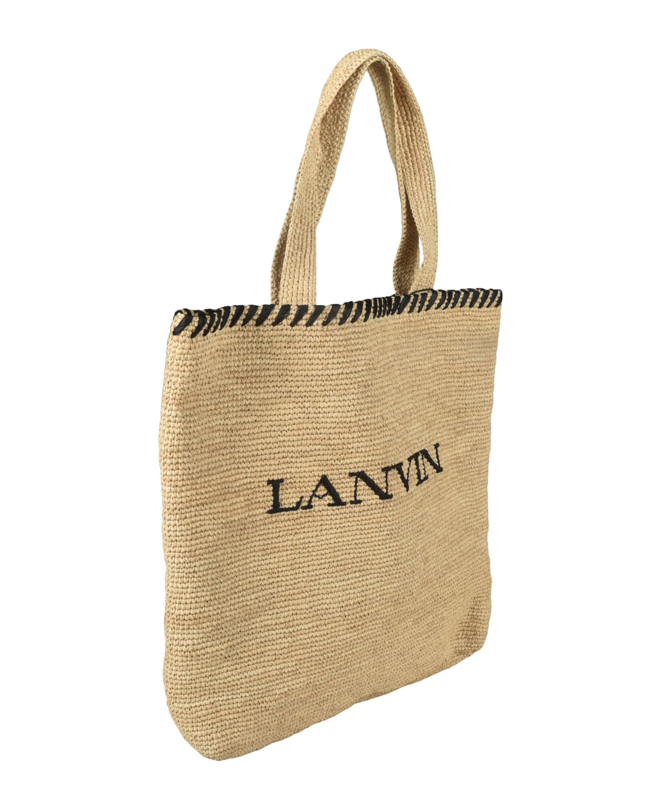 Lanvin Logo Shopping Bag - Black トートバッグ