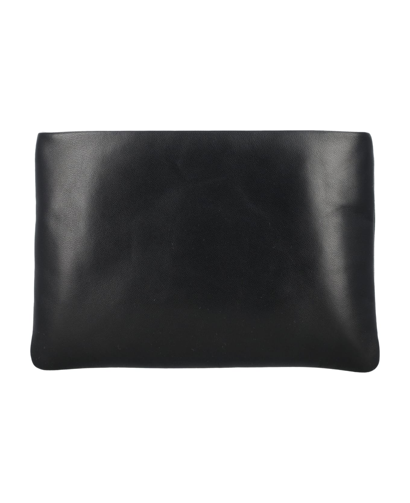 Saint Laurent Padded Leather Clutch Bag With Logo - BLACK バッグ