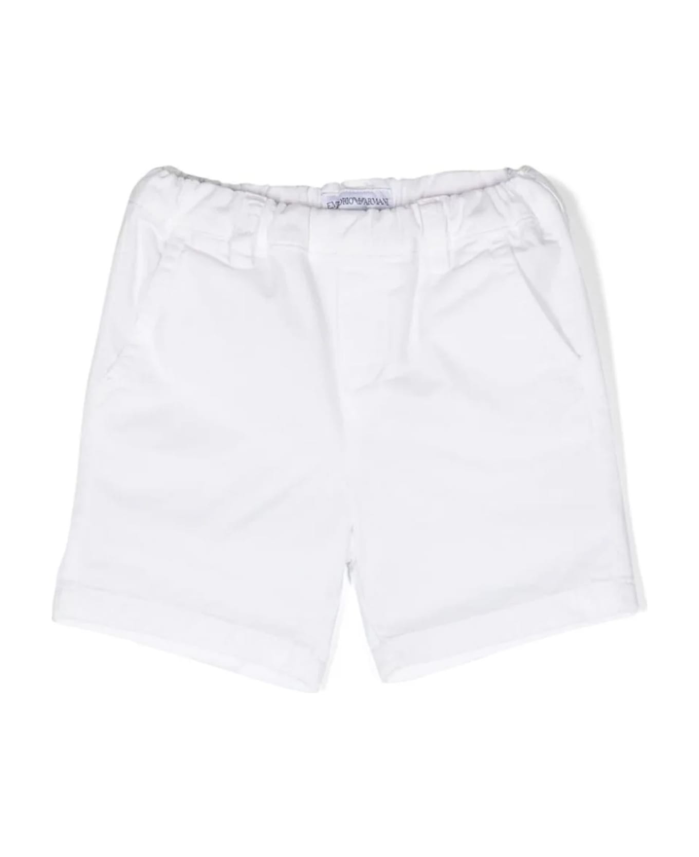 Emporio Armani Shorts White - White ボトムス