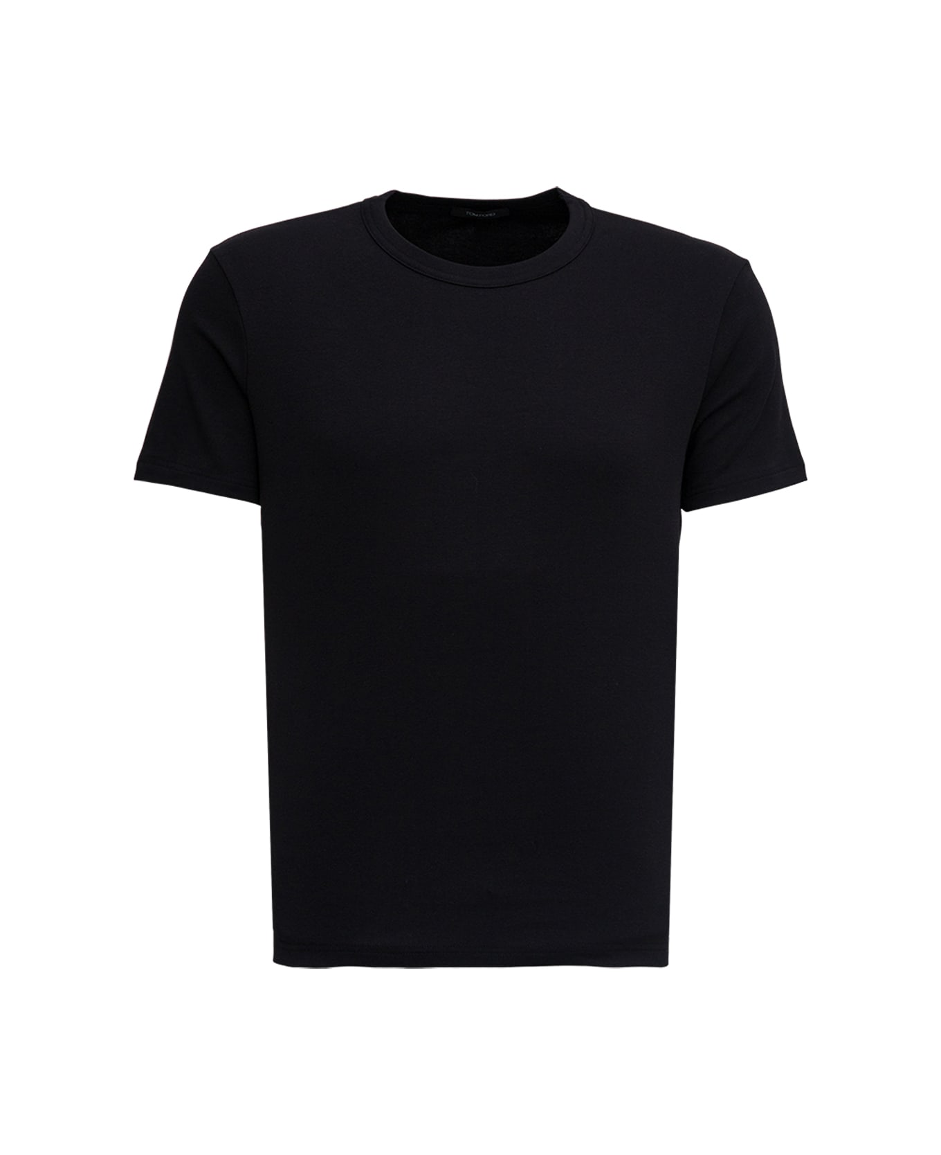 Tom Ford Black Cotton Crew Neck T-shirt Man - BLACK