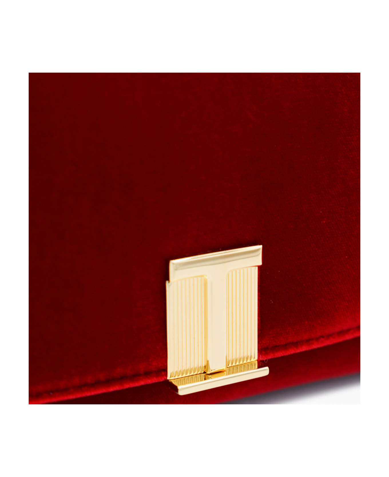 Tom Ford Red Velvet Shoulder Bag - Red