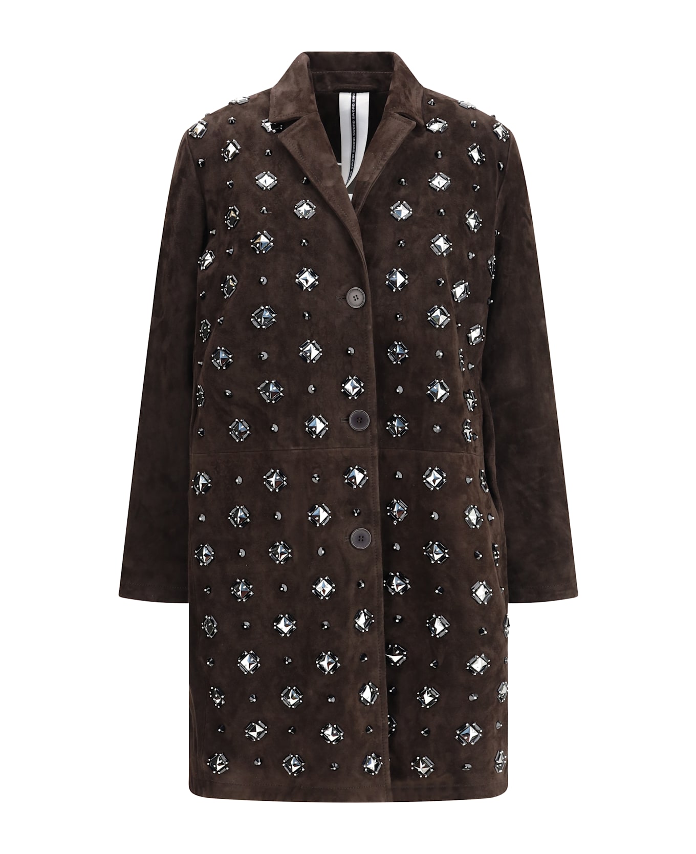 S.W.O.R.D 6.6.44 Goat Suede Leather Blazer With Stone Details