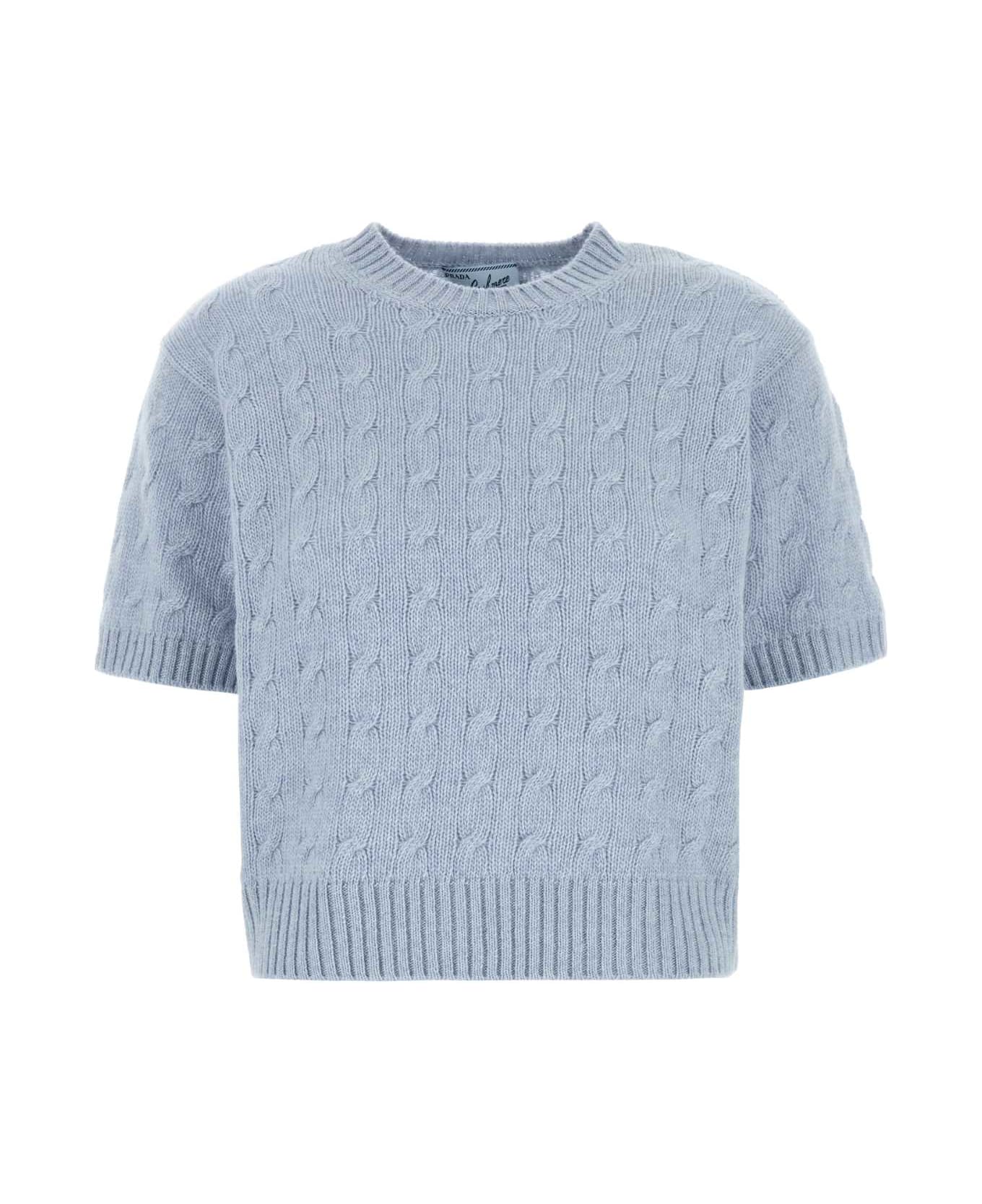 Prada Powder Blue Cashmere Sweater - AZZURRO