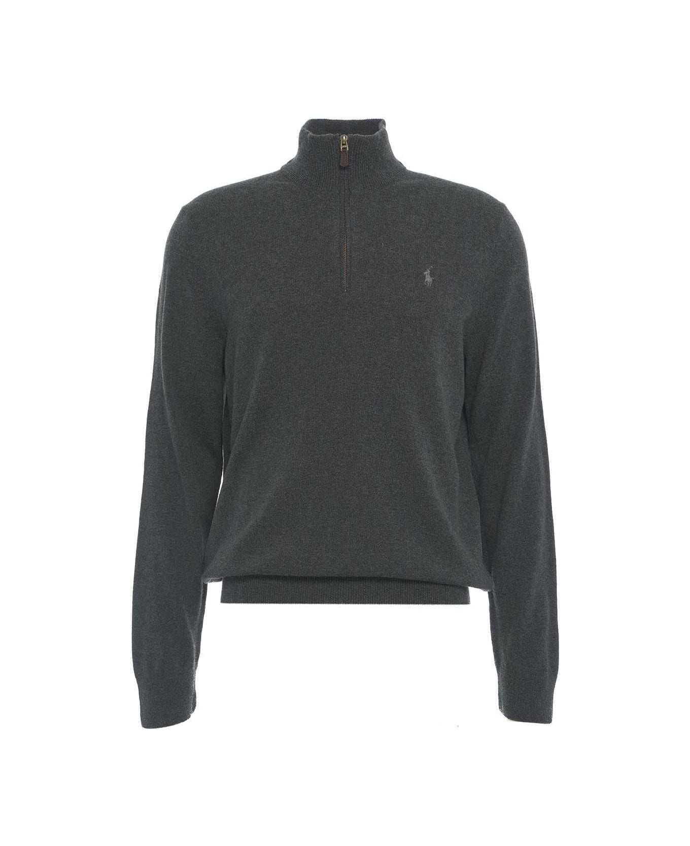 Polo Ralph Lauren Pony Embroidered Half-zipped Jumper