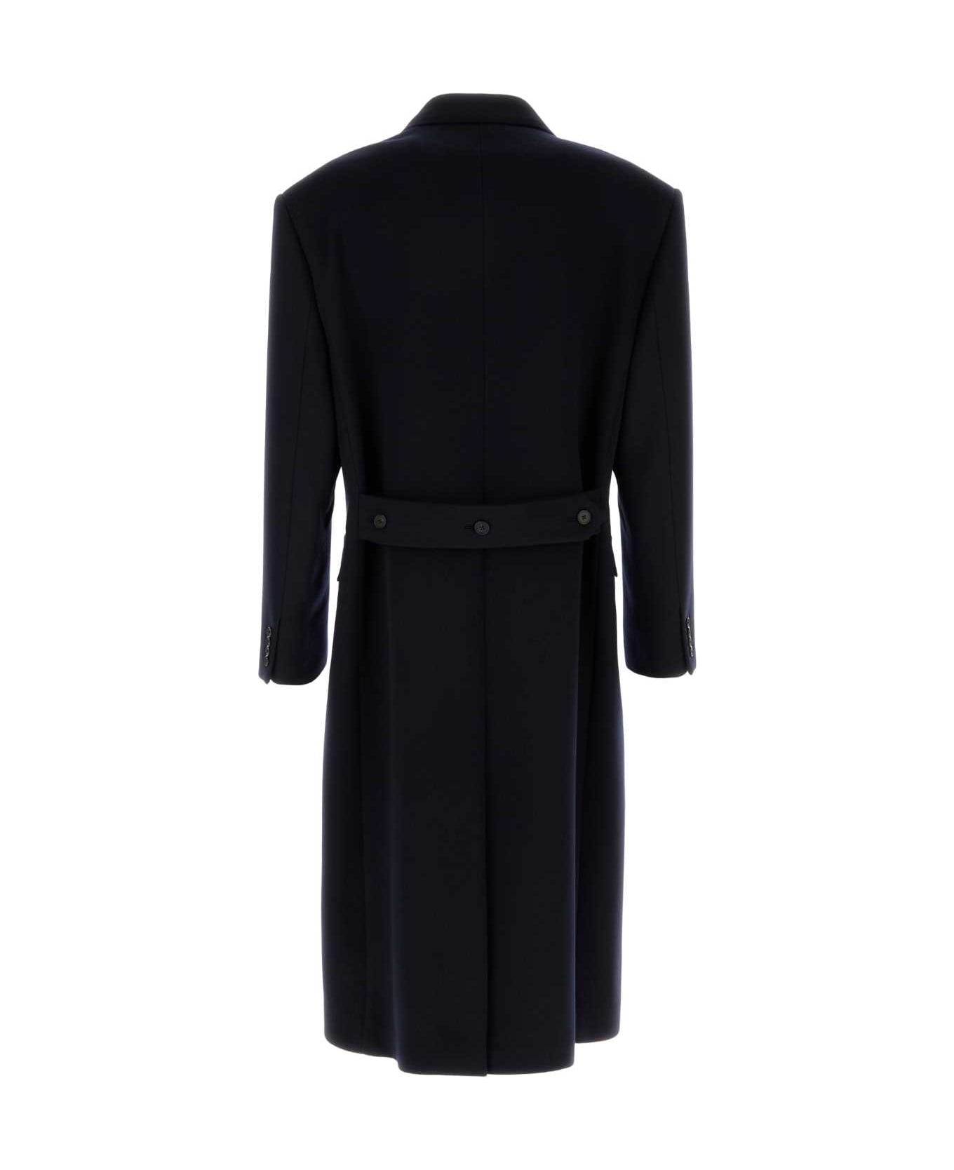 The Row Midnight Blue Cashmere Velasco Coat - NAVY