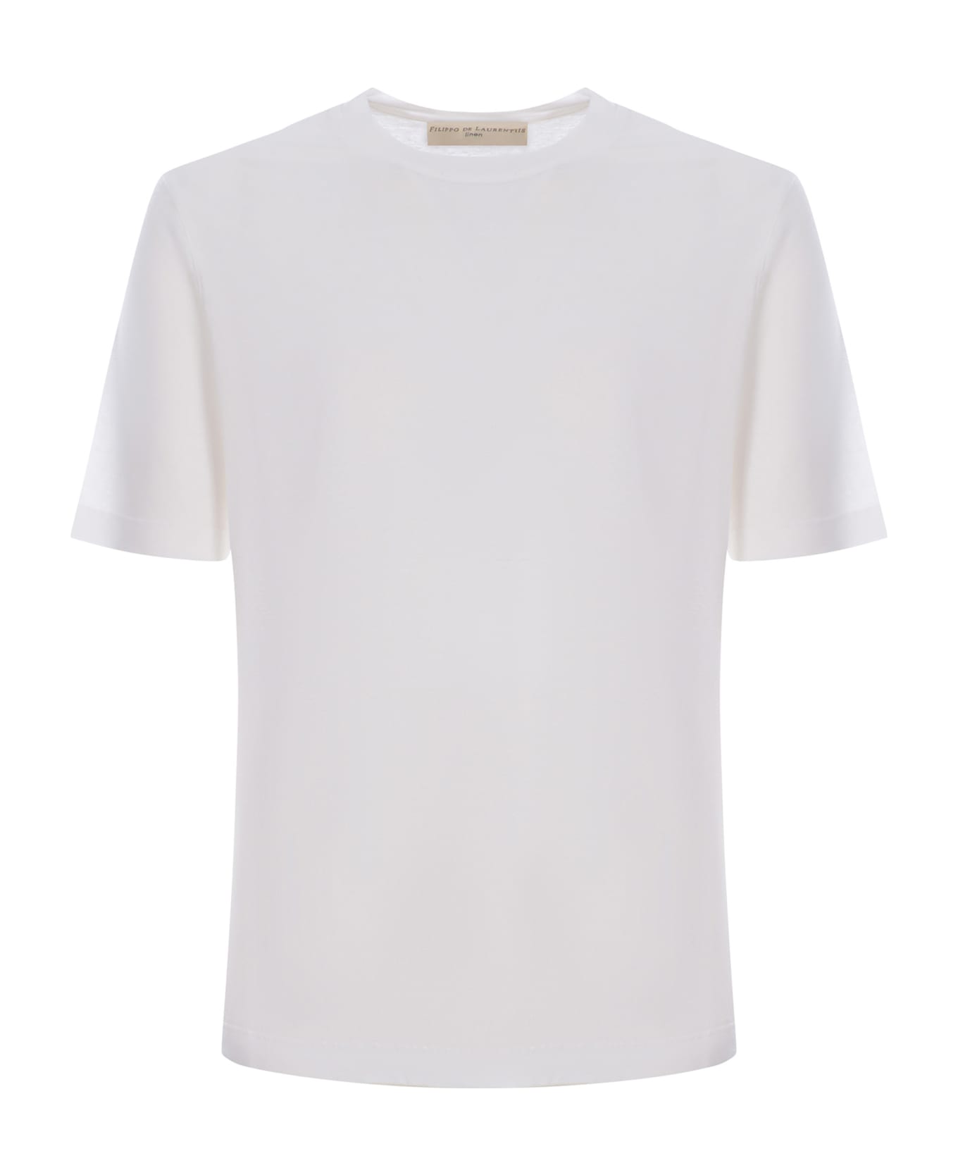 Filippo De Laurentiis T-shirt Filippo De Laurentis Made Of Linen - Bianco