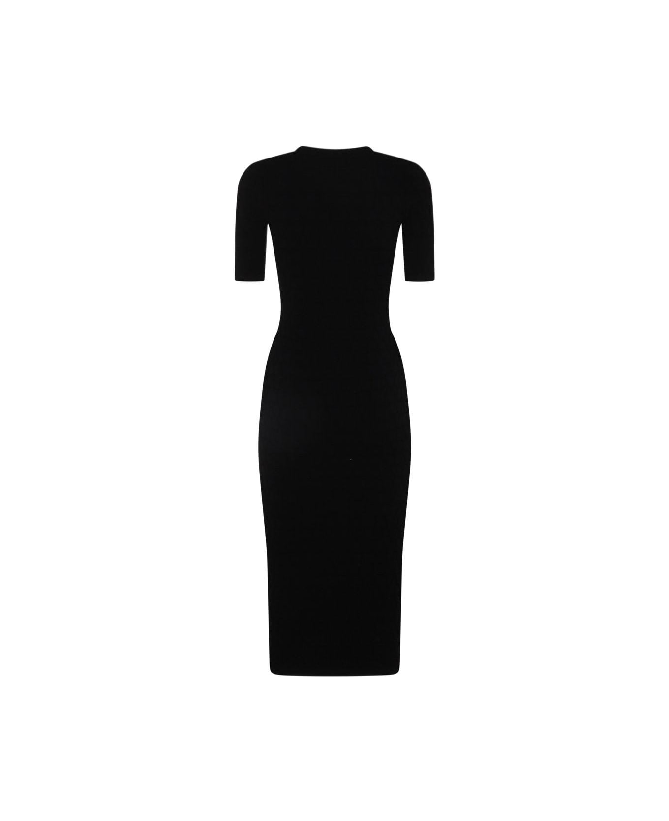 Valentino Crewneck Short-sleeved Dress - Black
