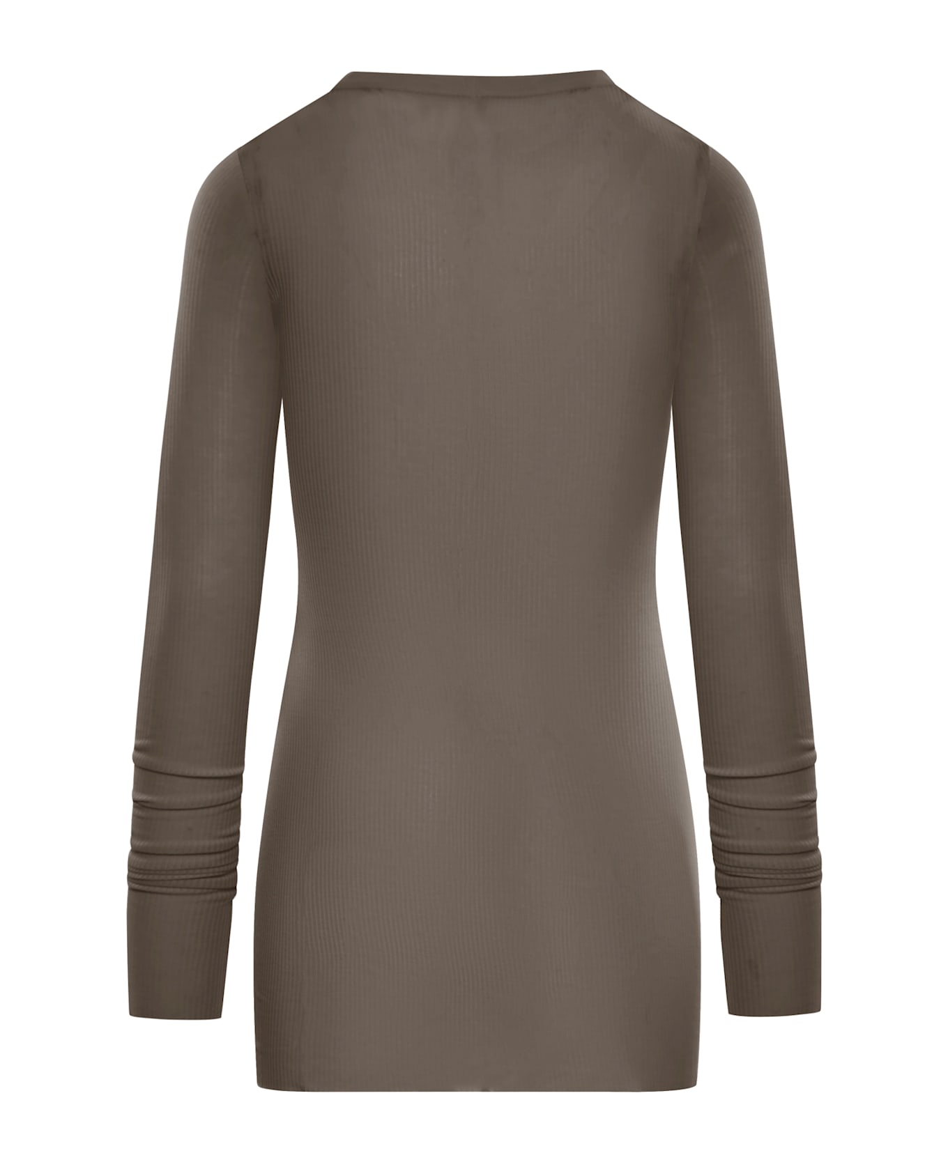 Rick Owens Semi-transparent Fabric Ribbed Sweater - Nude & Neutrals