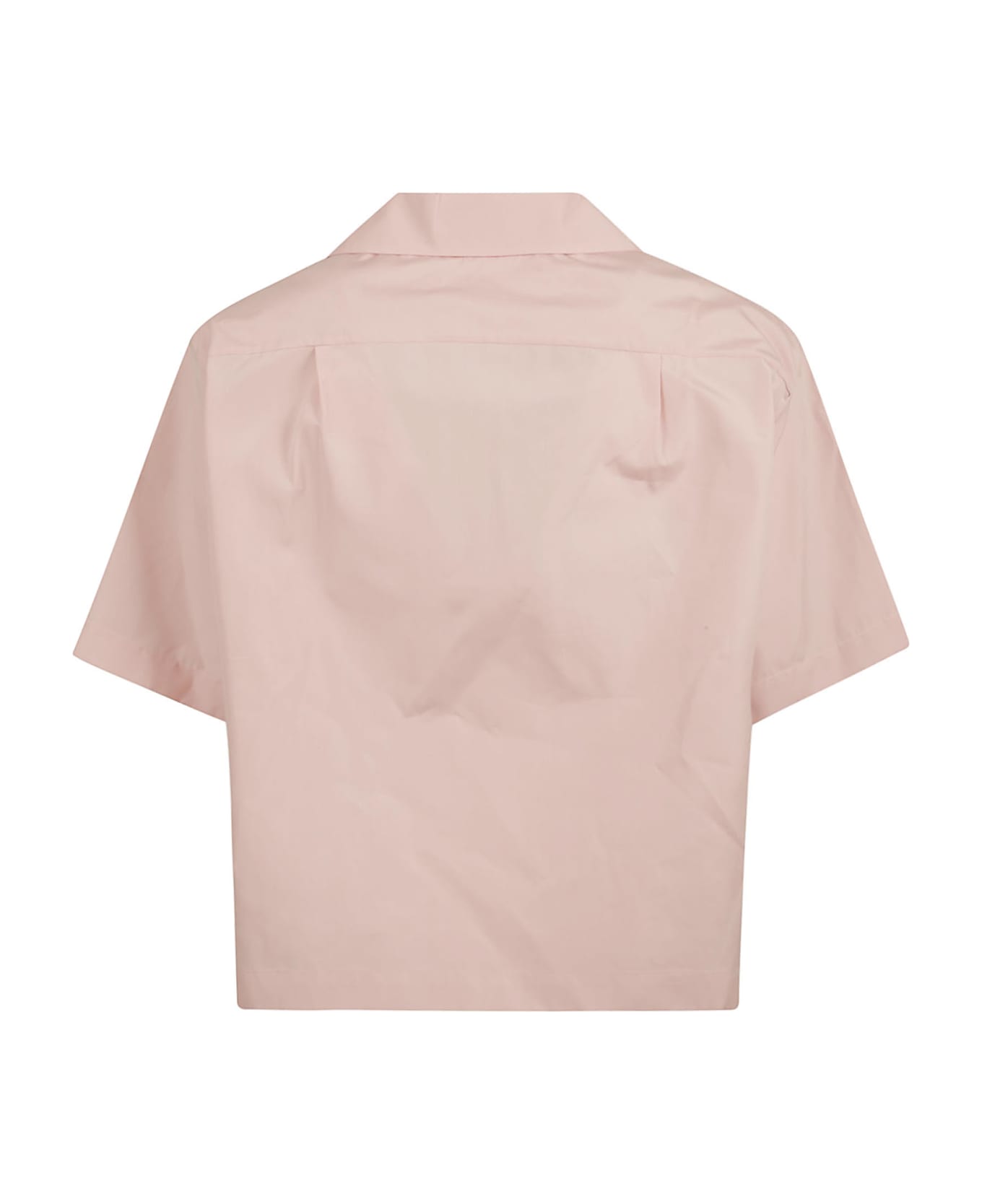 Marni Cropped Floral Detail Shirt - Gummy Pink