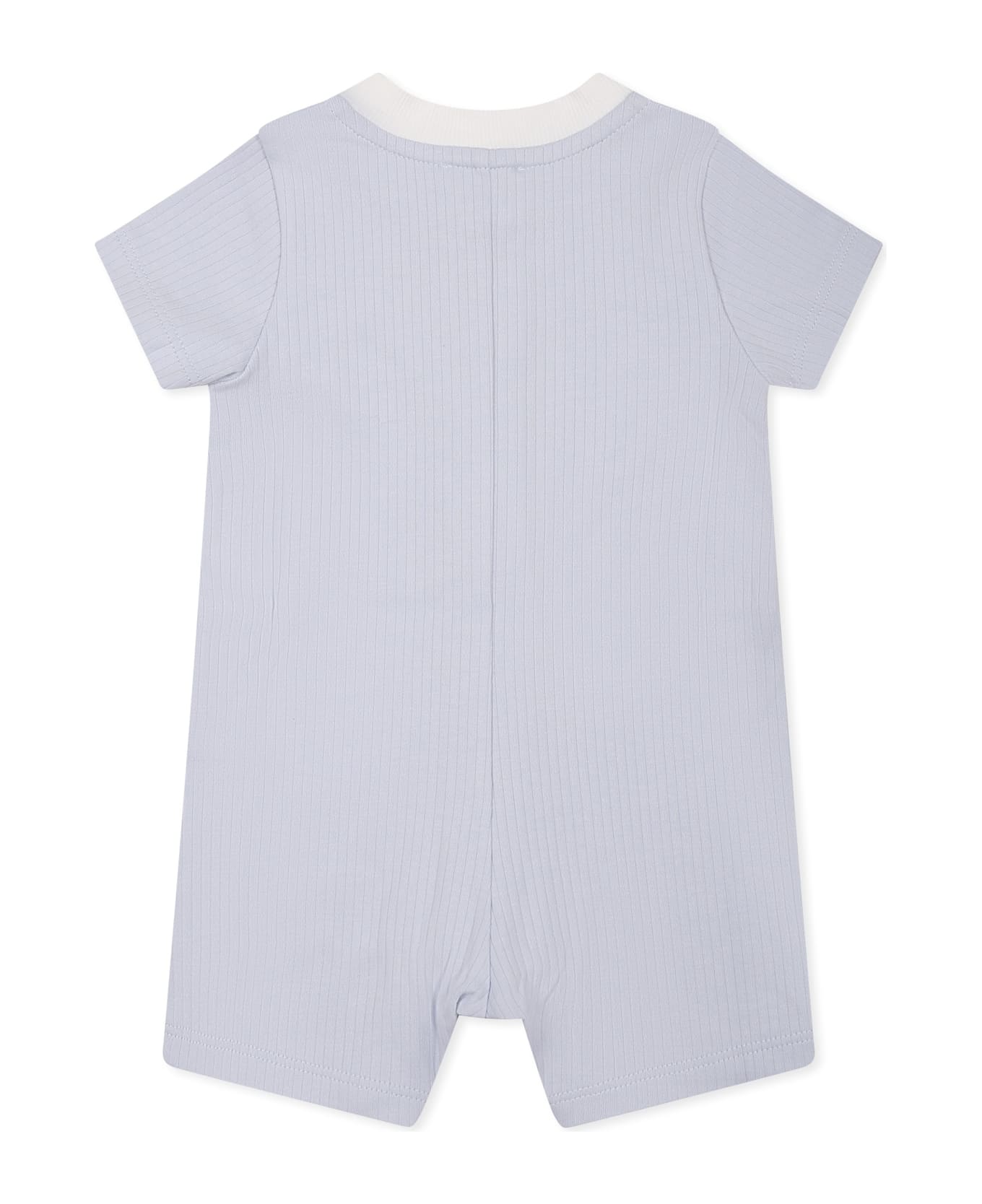 Givenchy Light Blue Romper For Baby Boy With Logo - Light Blue