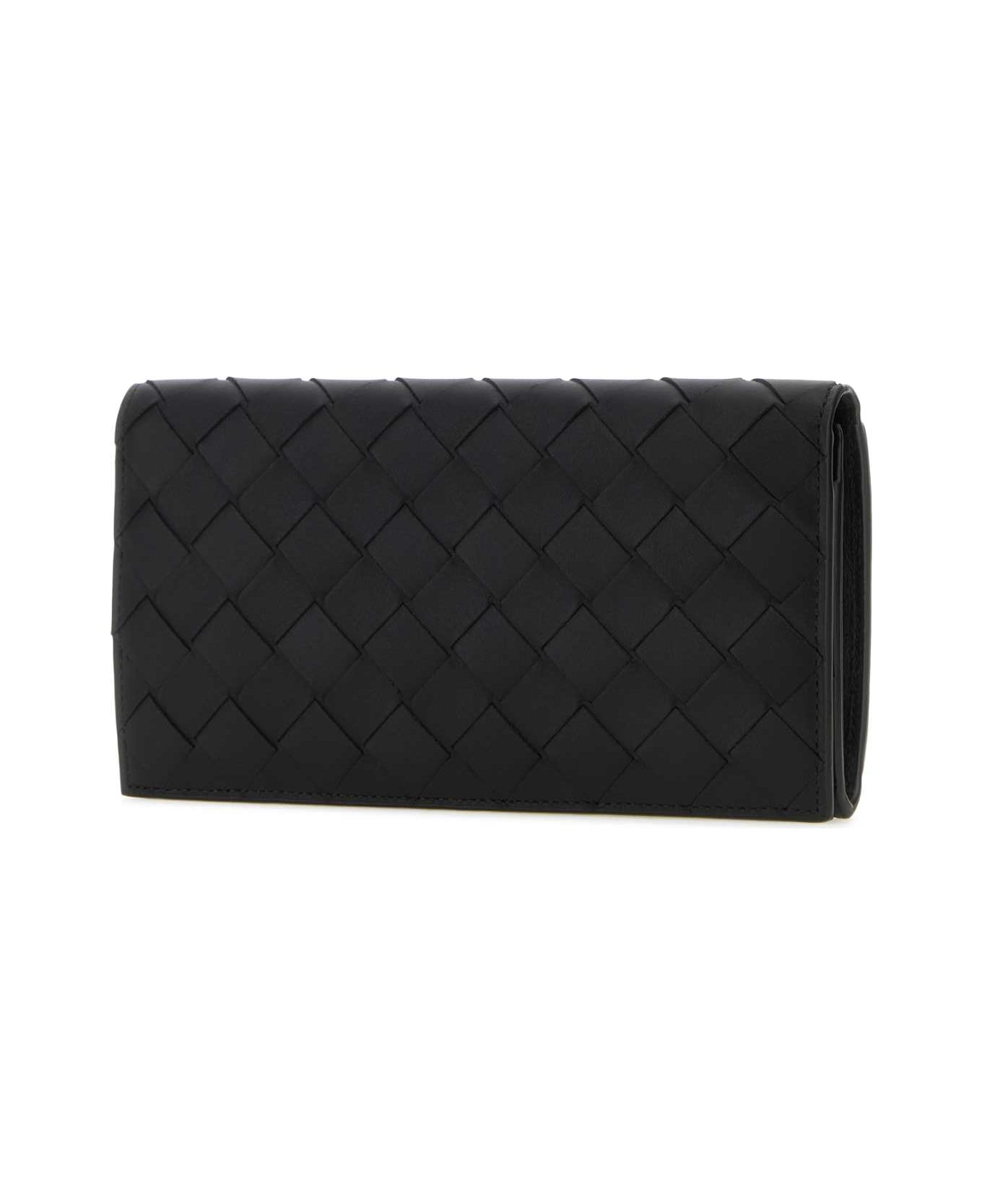 Bottega Veneta Black Leather Wallet - BLK