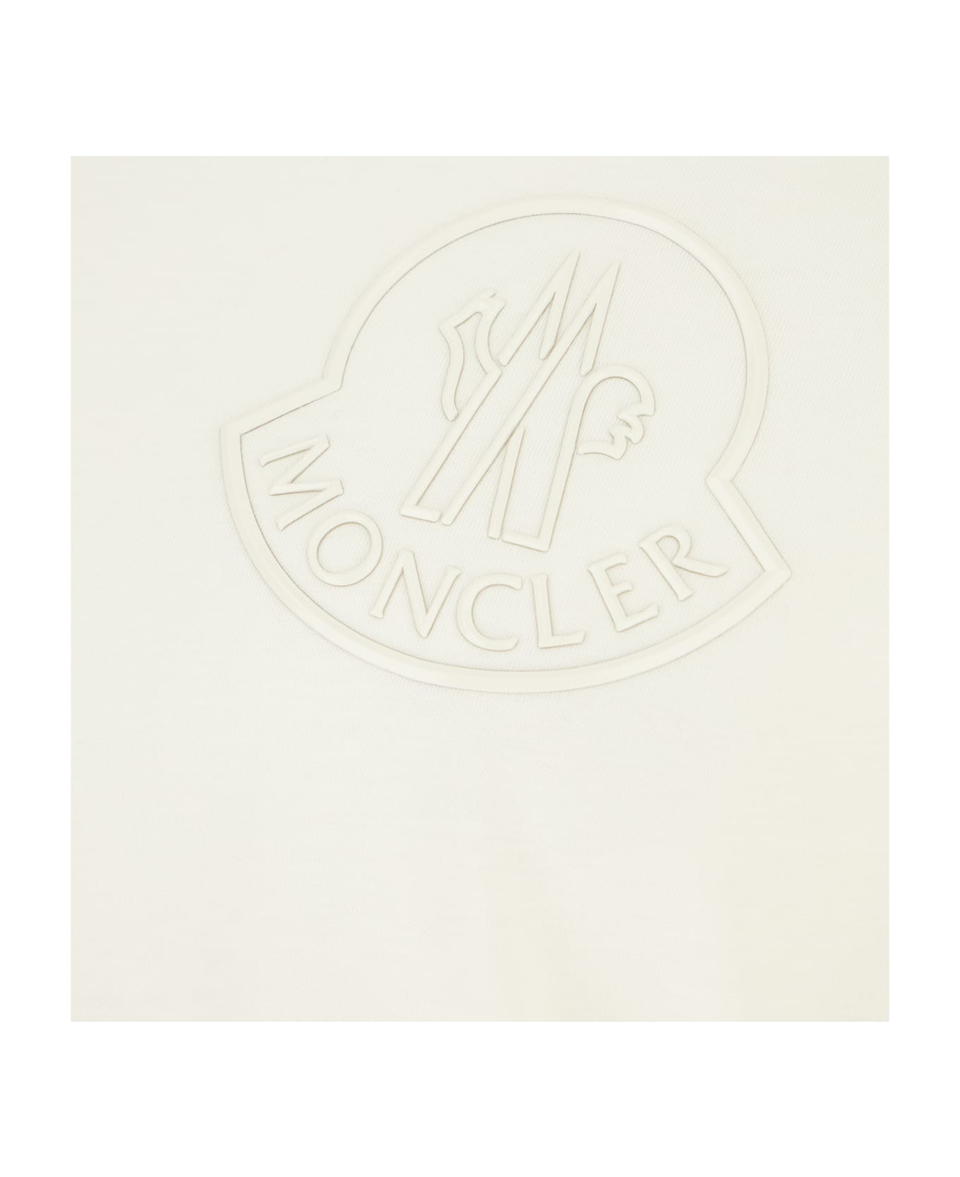 Moncler Sand Cotton T-shirt - WHITE
