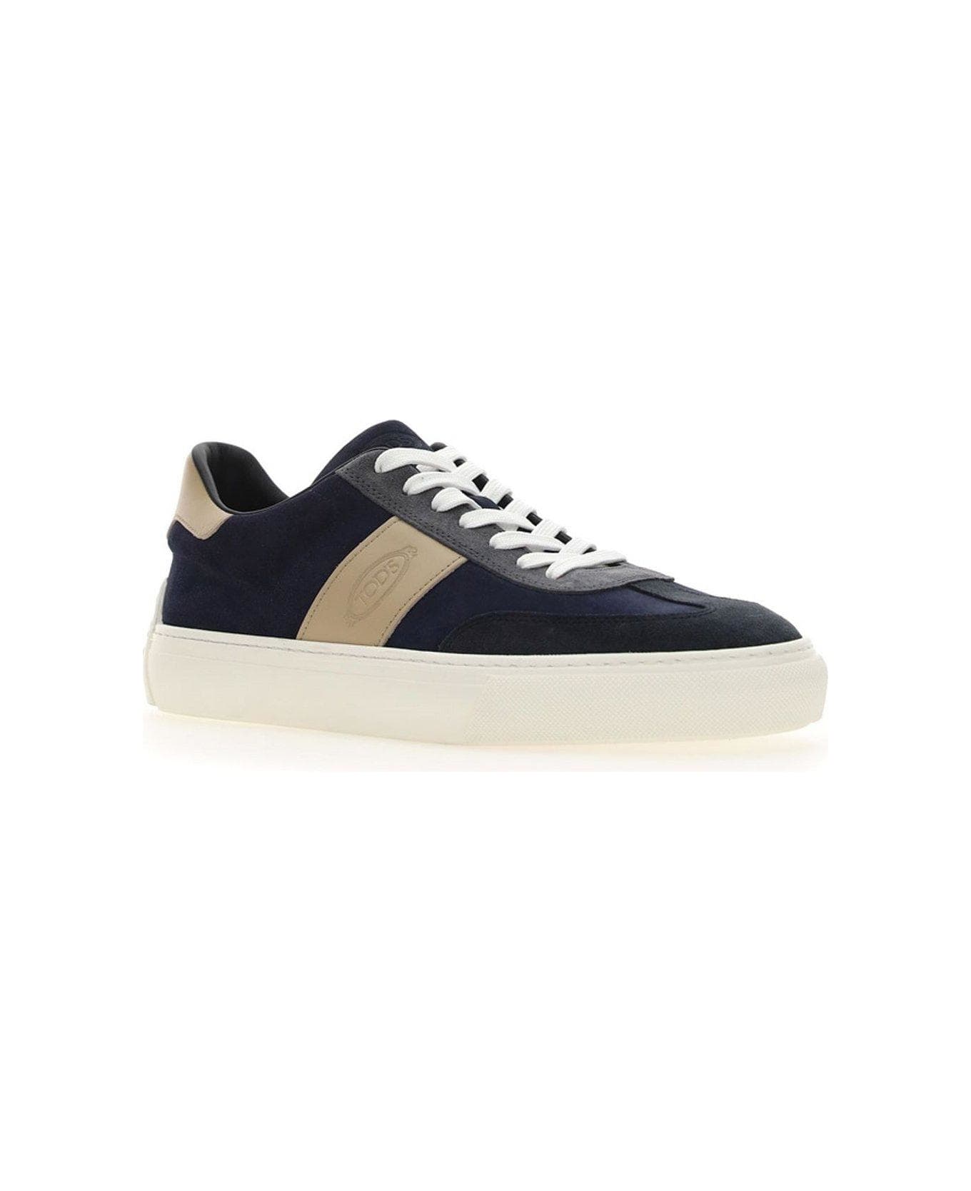 Tod's Logo Detailed Lace-up Sneakers - Blue スニーカー