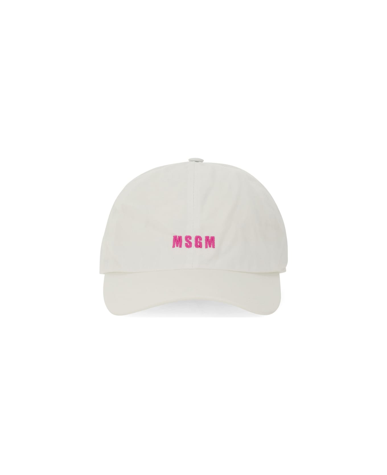 MSGM Baseball Hat With Logo - WHITE