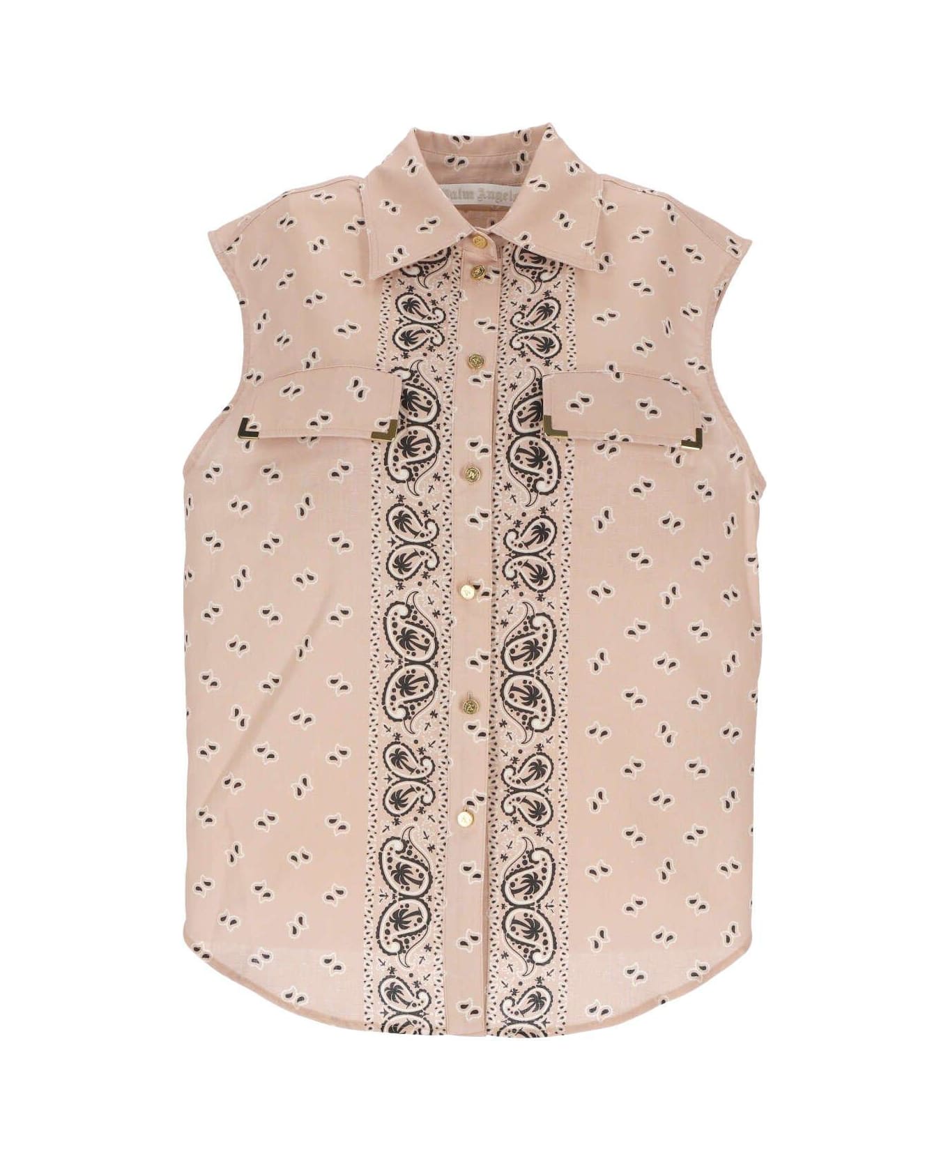Palm Angels All-over Patterned Sleeveless Top - pink