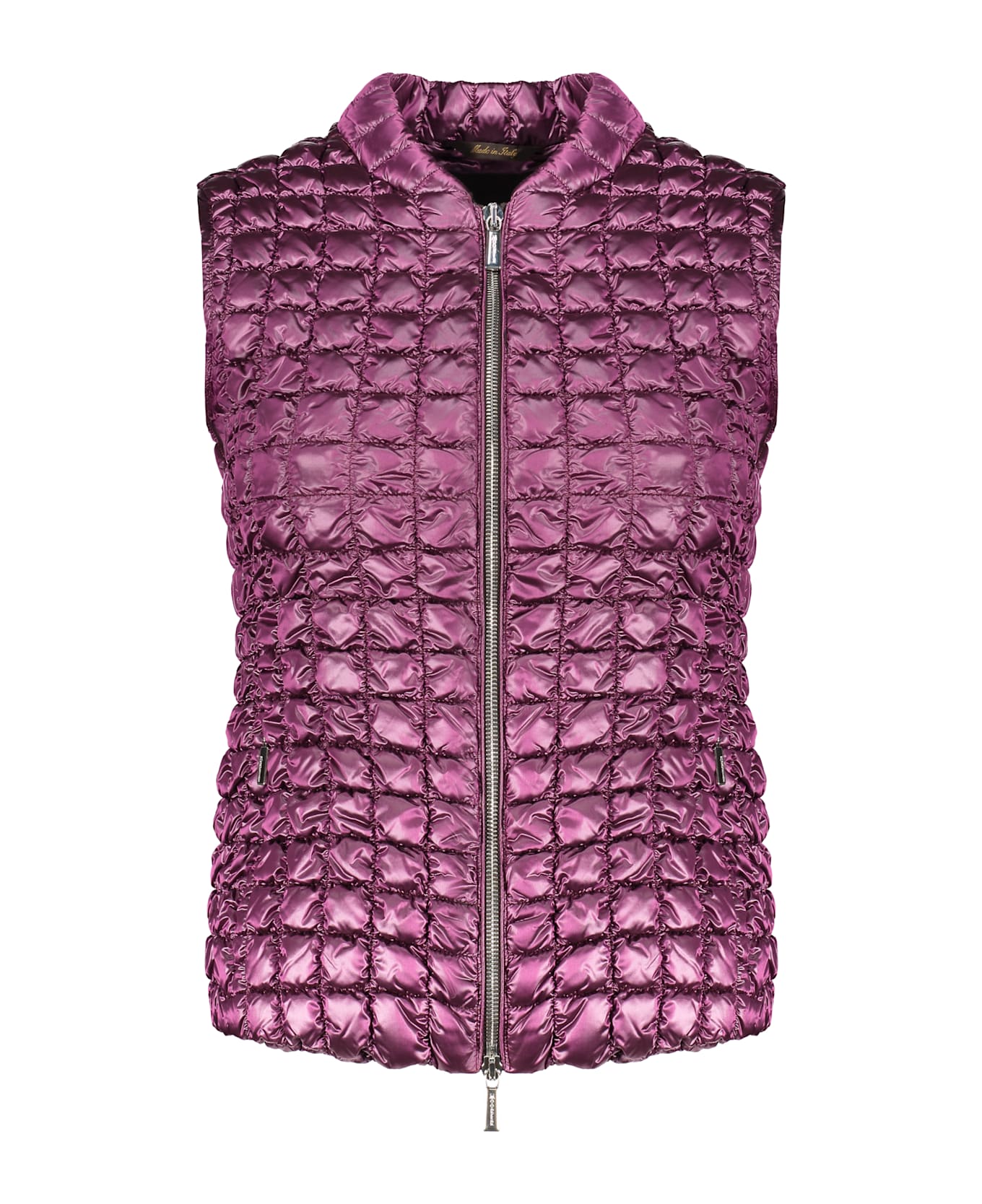 Moorer Full Zip Down Vest - purple