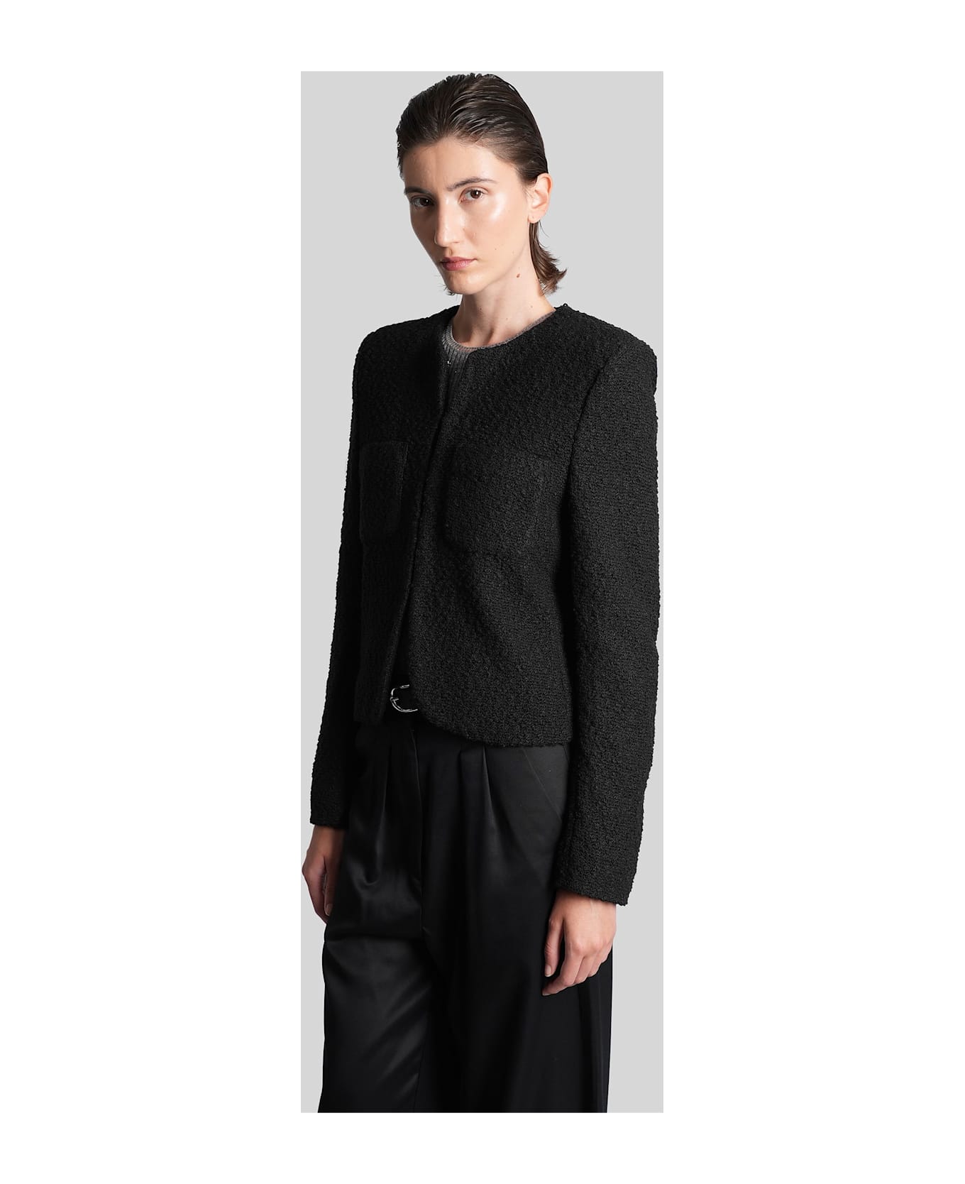 IRO Shaline Casual Jacket In Black Cotton - black