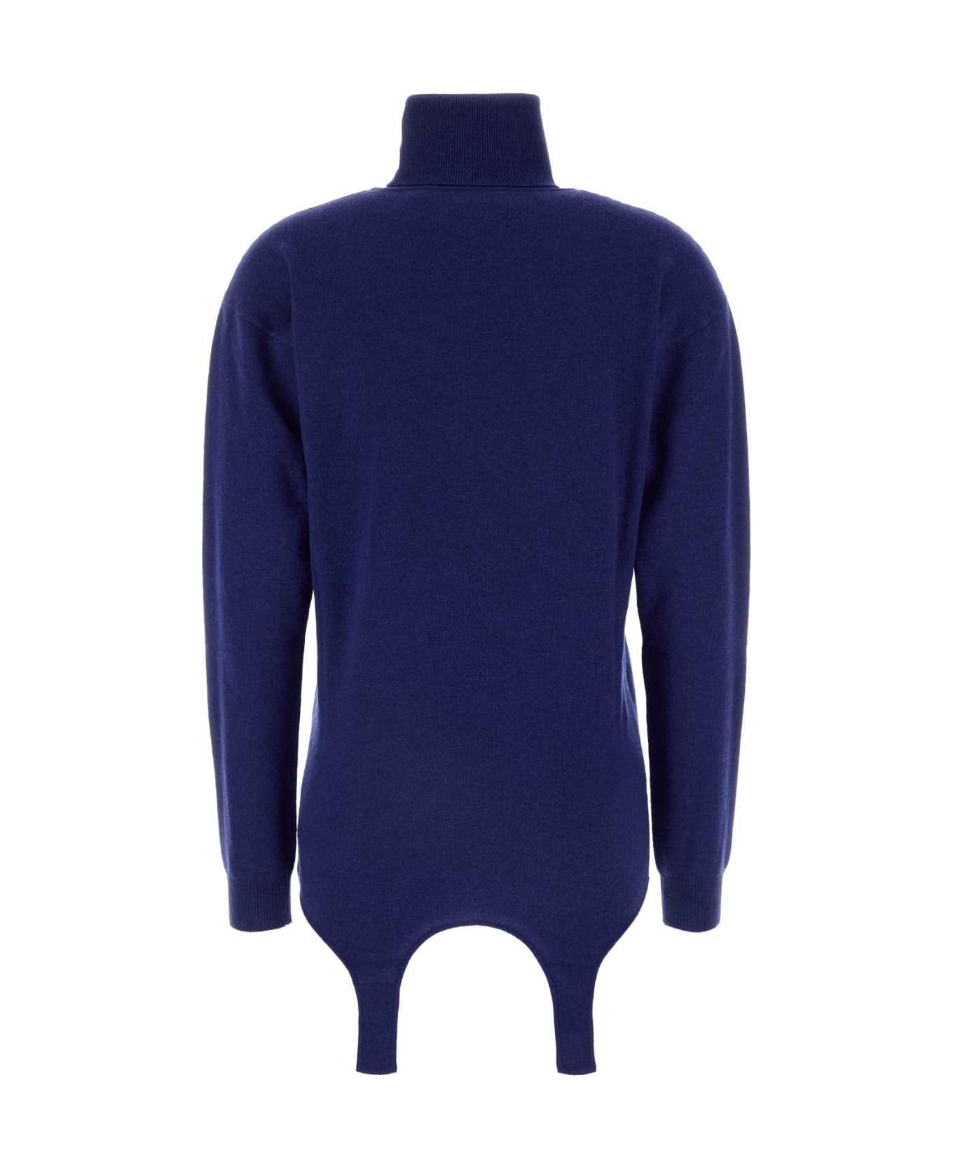 Saint Laurent Electric Blue Cashmere Sweater - BLEUROI