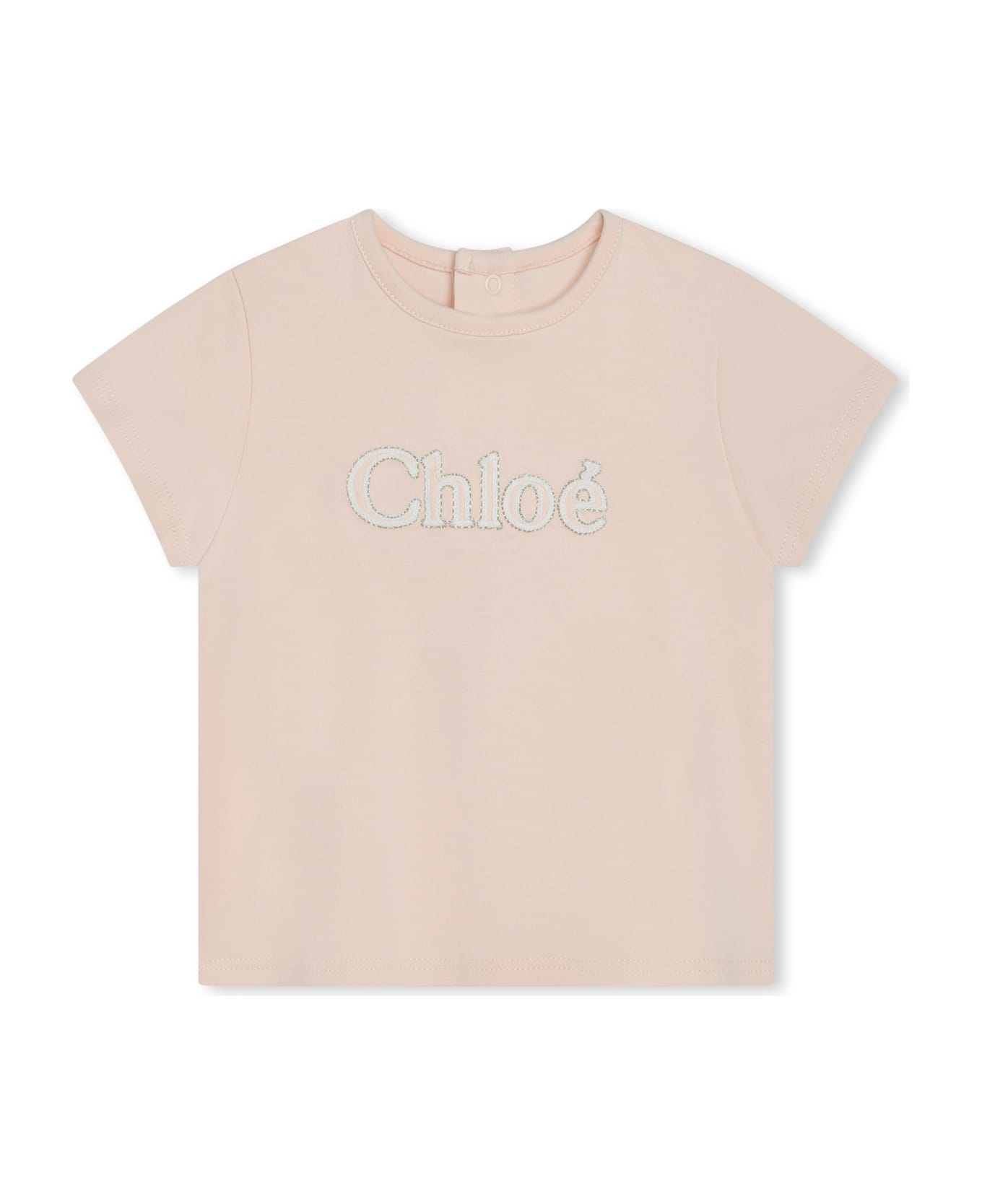 Chloé T-shirt With Embroidery - Pink