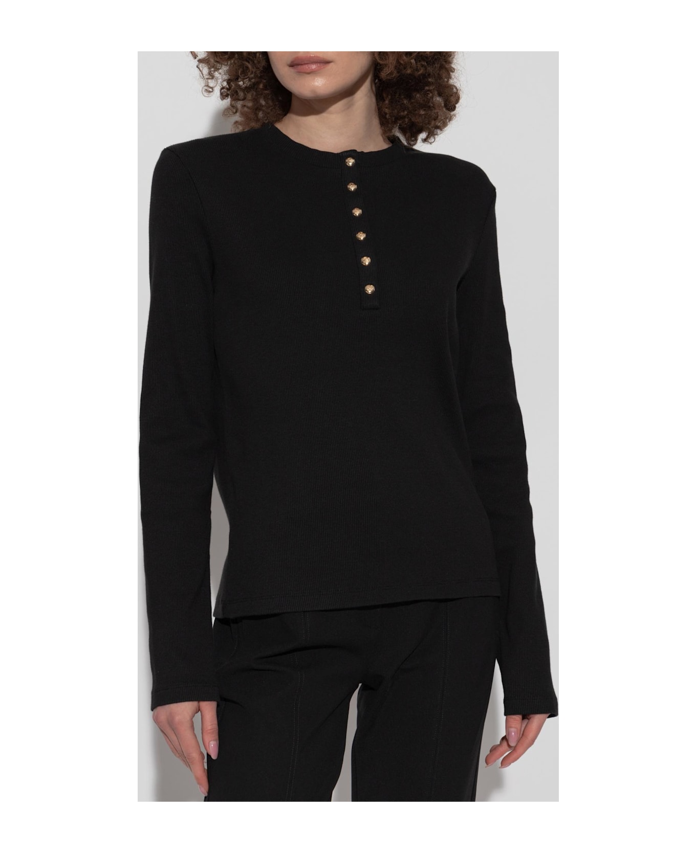 Anine Bing Ribbed Top 
alessia
 - BLACK