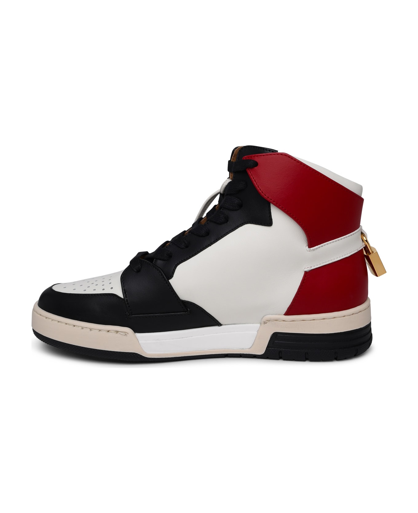 Buscemi 'air Jon' Red And White Leather Sneakers - White スニーカー