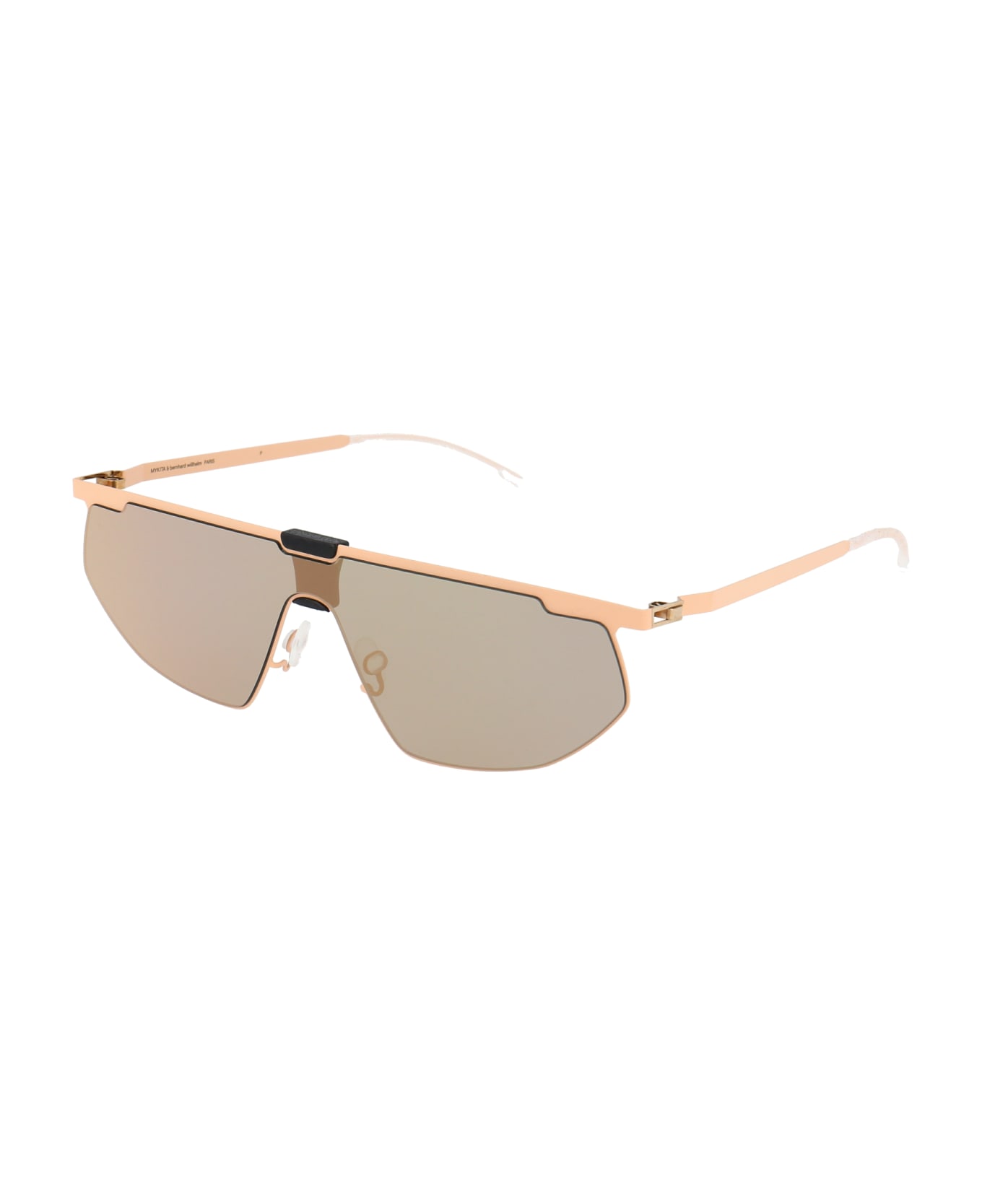Mykita Paris Sunglasses - 454 MH47 Safrane/Pitch Black Champagnegold Shield
