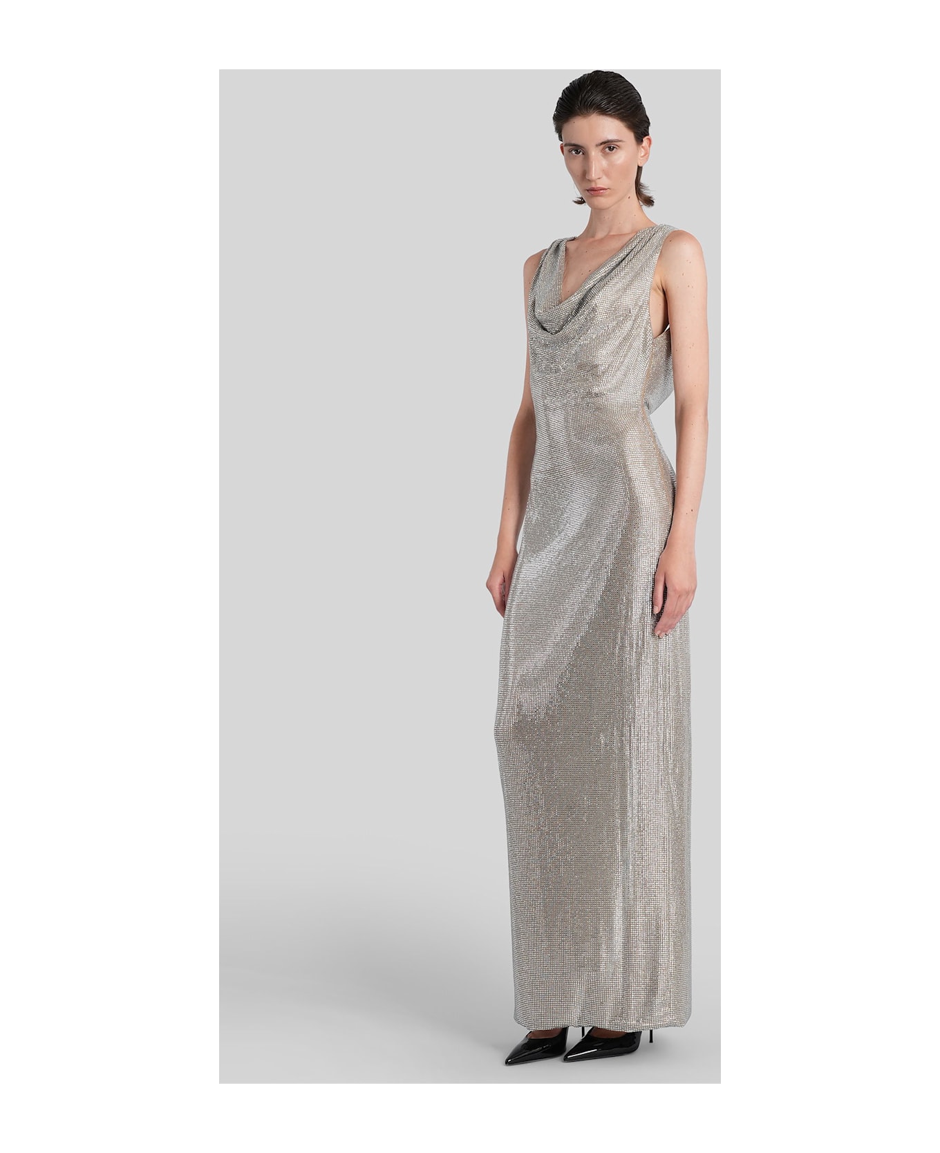 Giuseppe di Morabito Long Dress In Silver Polyamide - silver