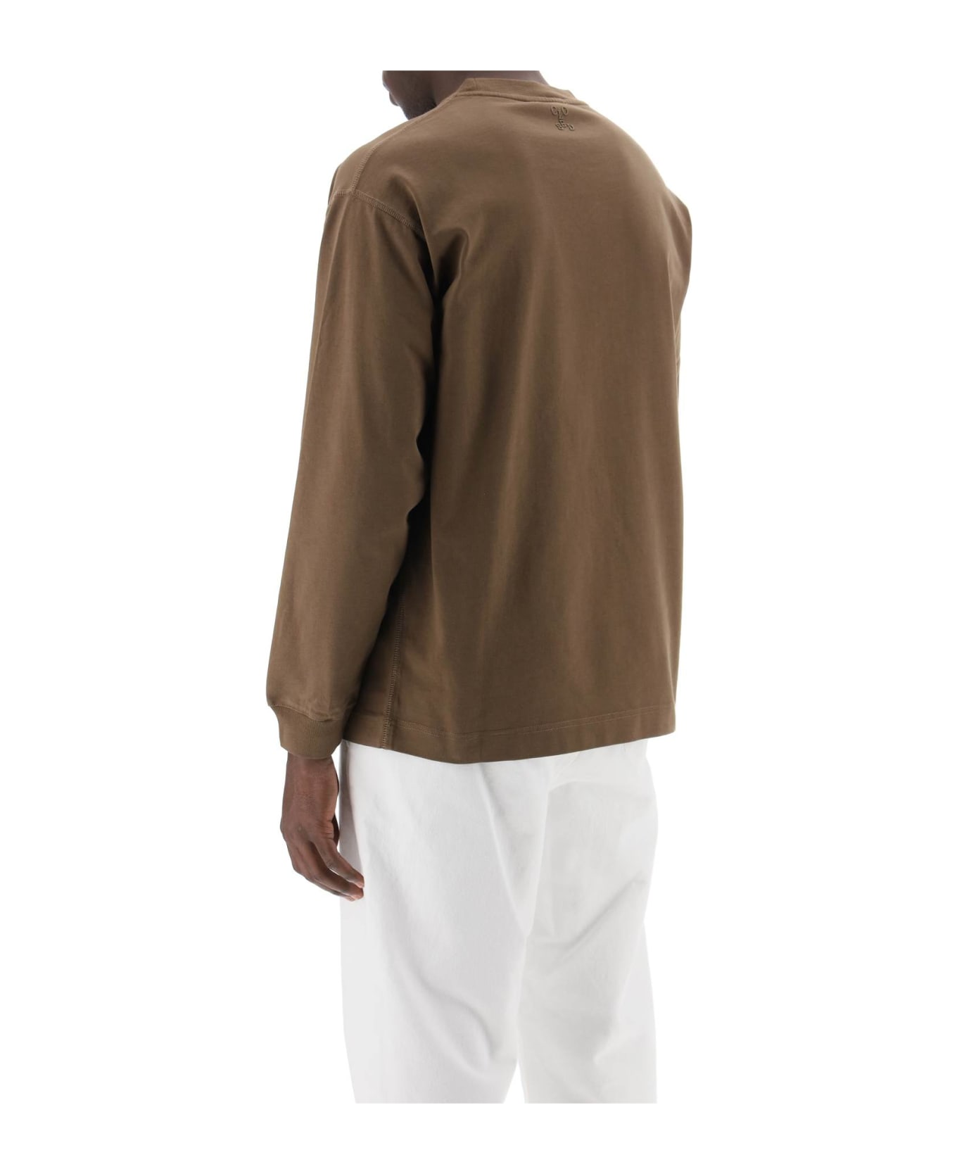 Closed Long-sleeved T-shirt - TEAK (Brown) フリース