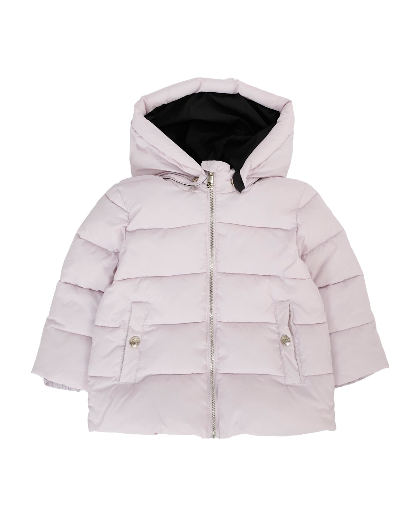 Richmond Lilac Down Jacket For Baby Girl With Logo - Lilac